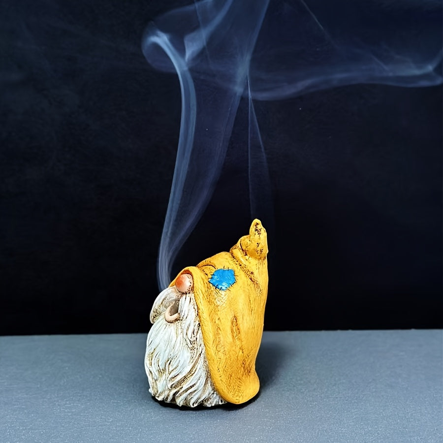 Whimsical Elf Smoking Pipe Figurine with Clip - Resin, Home Decor Accent, No Incense Included - Ideal for Fantasy Lovers