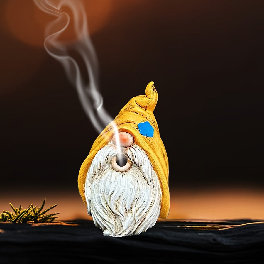 Whimsical Elf Smoking Pipe Figurine with Clip - Resin, Home Decor Accent, No Incense Included - Ideal for Fantasy Lovers