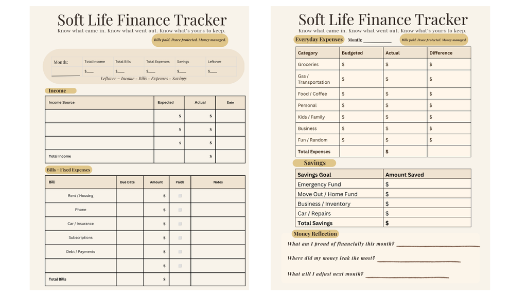 Soft Life Finance Tracker