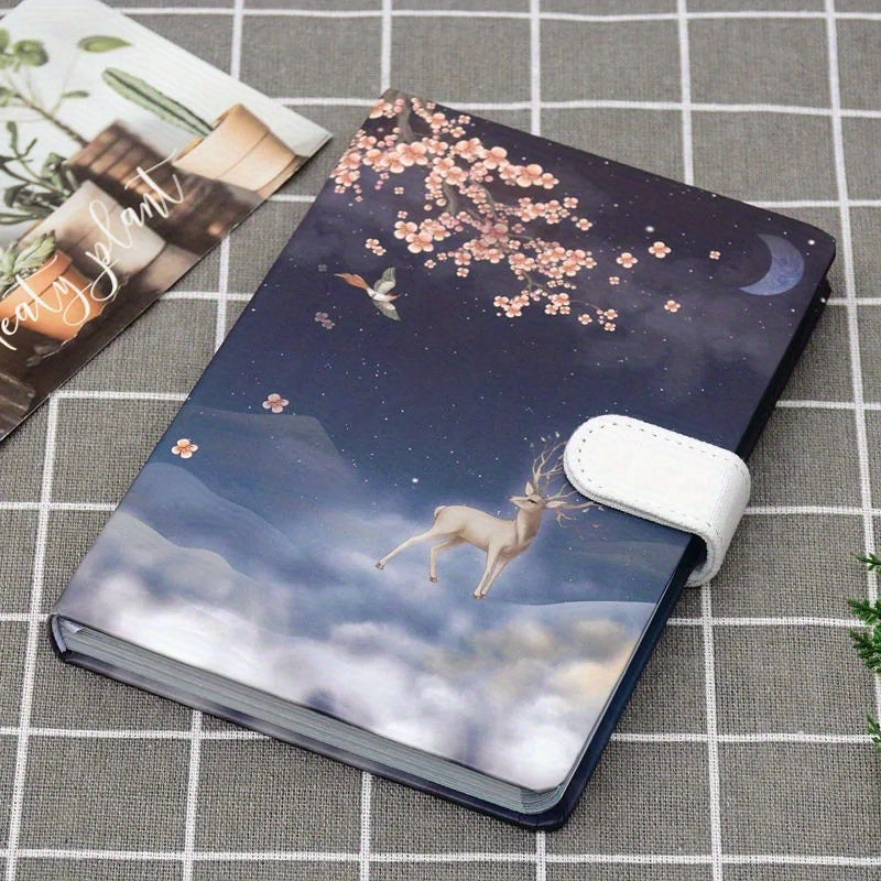 A5 Size 112 Sheets Elk Color Page Book - Magnetic Buckle Hardside Hardcover Student Hand Account Journal with Premium Quality Pages
