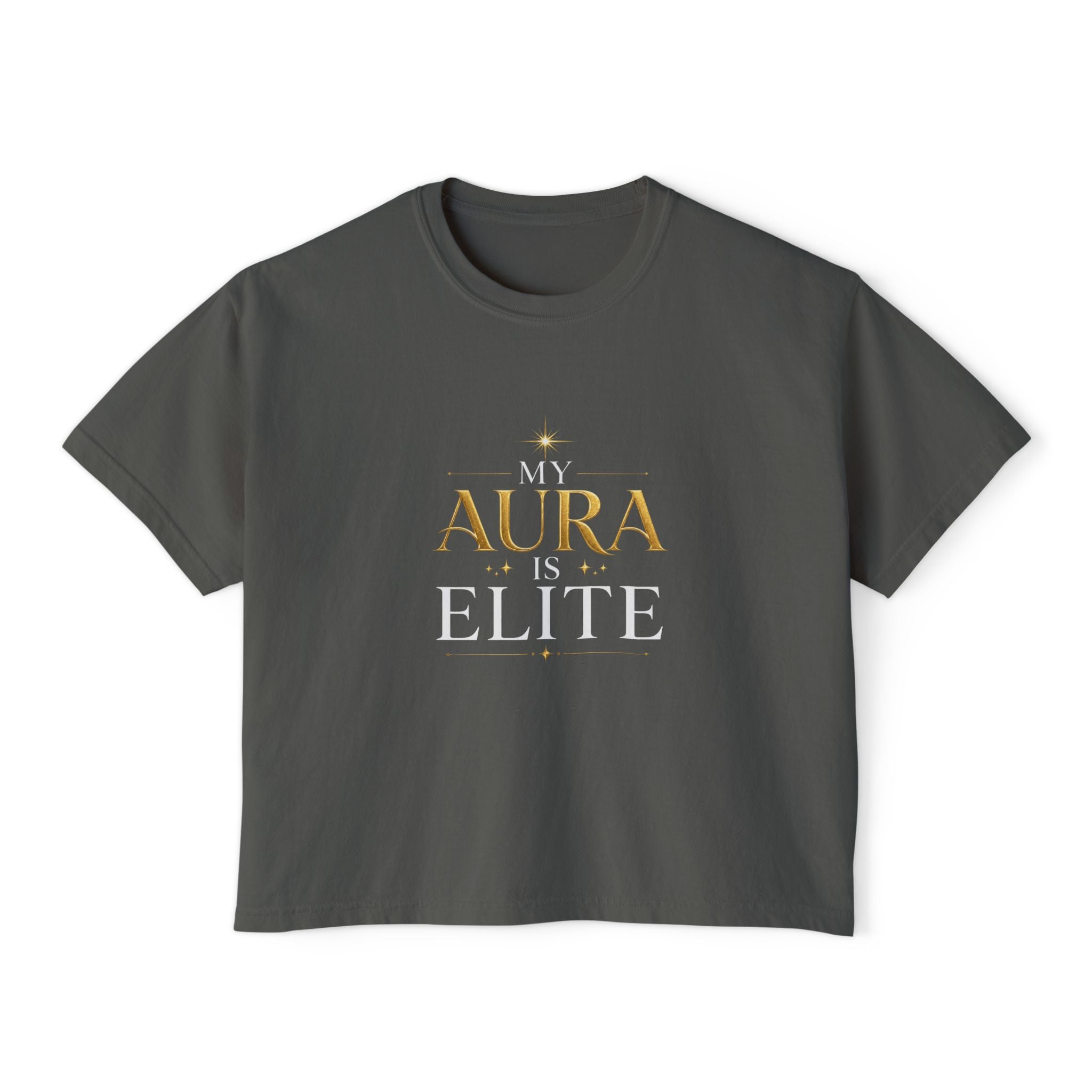 'My Aura is Elite' Crop T‑Shirt