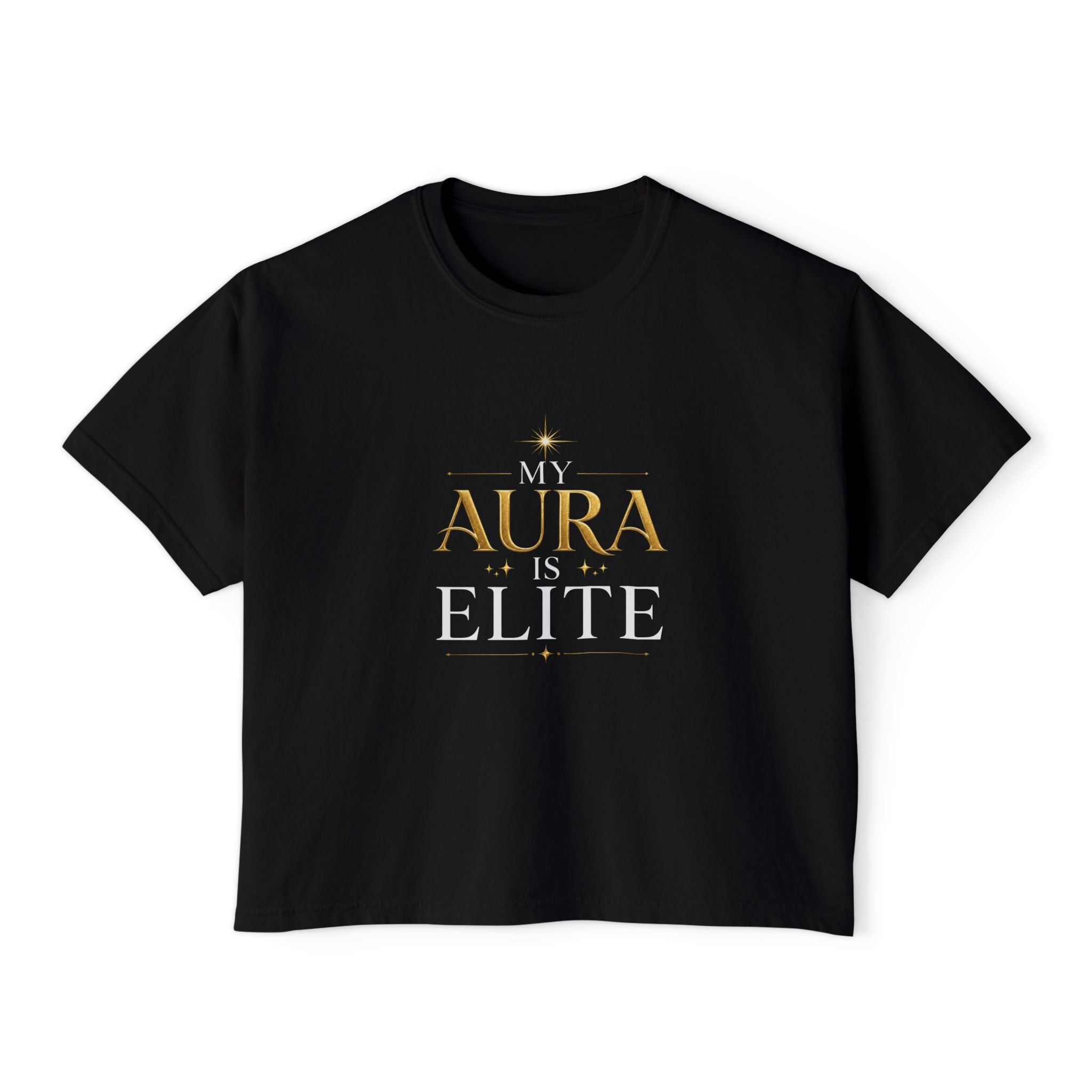 'My Aura is Elite' Crop T‑Shirt