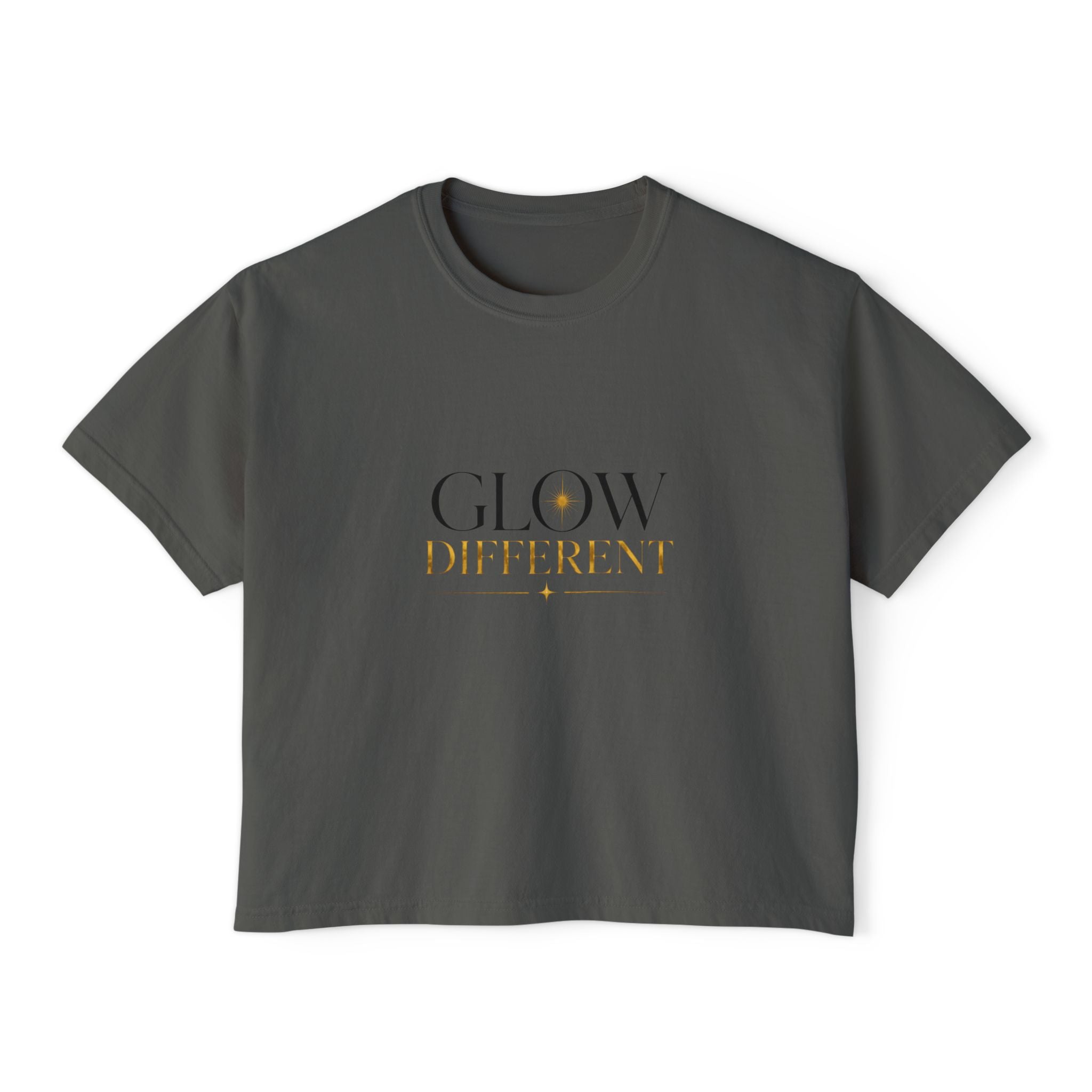 'Glow Different' Crop T‑Shirt