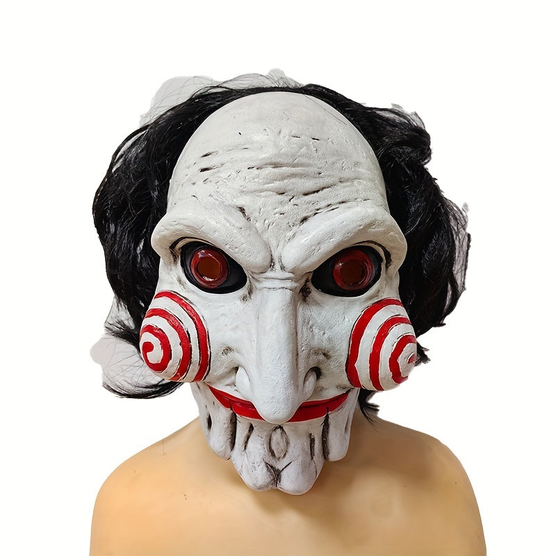 1pc, Halloween Scare Latex Head Mask, Performance Props, Holiday Party Decorations, Stage Performance Props, Face Mask, Cosplay Mask, Events Cosplay Props, Party Supplies, Halloween Decorations, Horror Decor, Cool Decor, Scen
