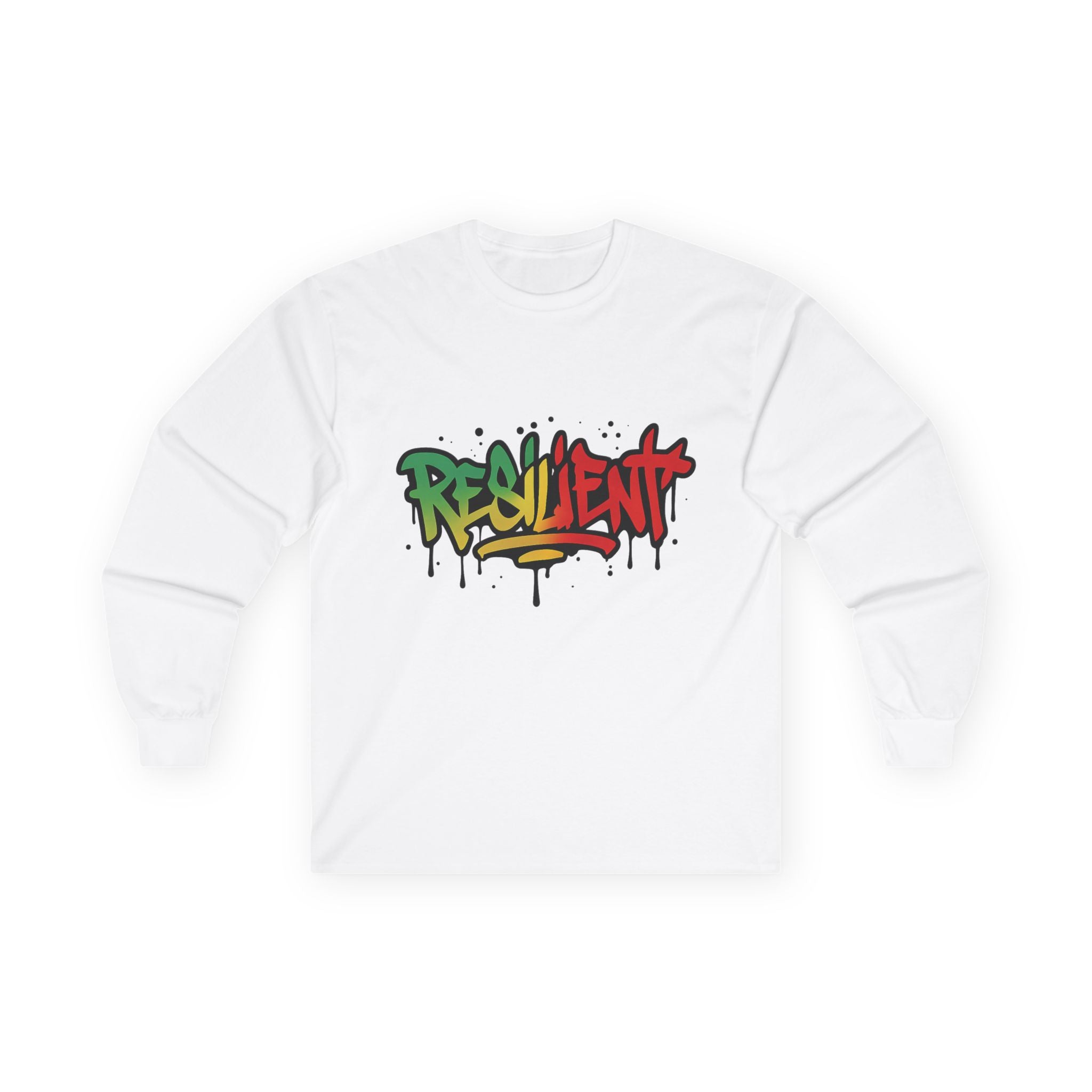 SHG Resilient Street Art Long Sleeve Tee | Unisex Graphic Shirt, Urban Wear, Gift for Creatives, Hip Hop Style, Positive Vibes