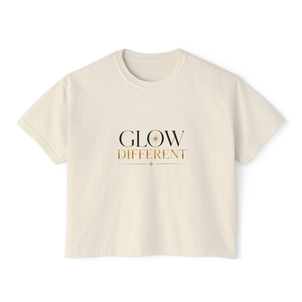 'Glow Different' Crop T‑Shirt