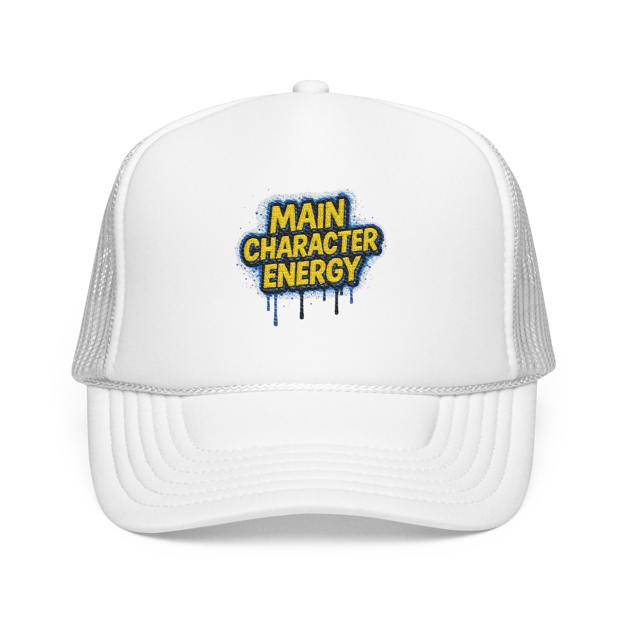 SHG Main Character Energy Foam Trucker Hat — Embroidered Statement Cap