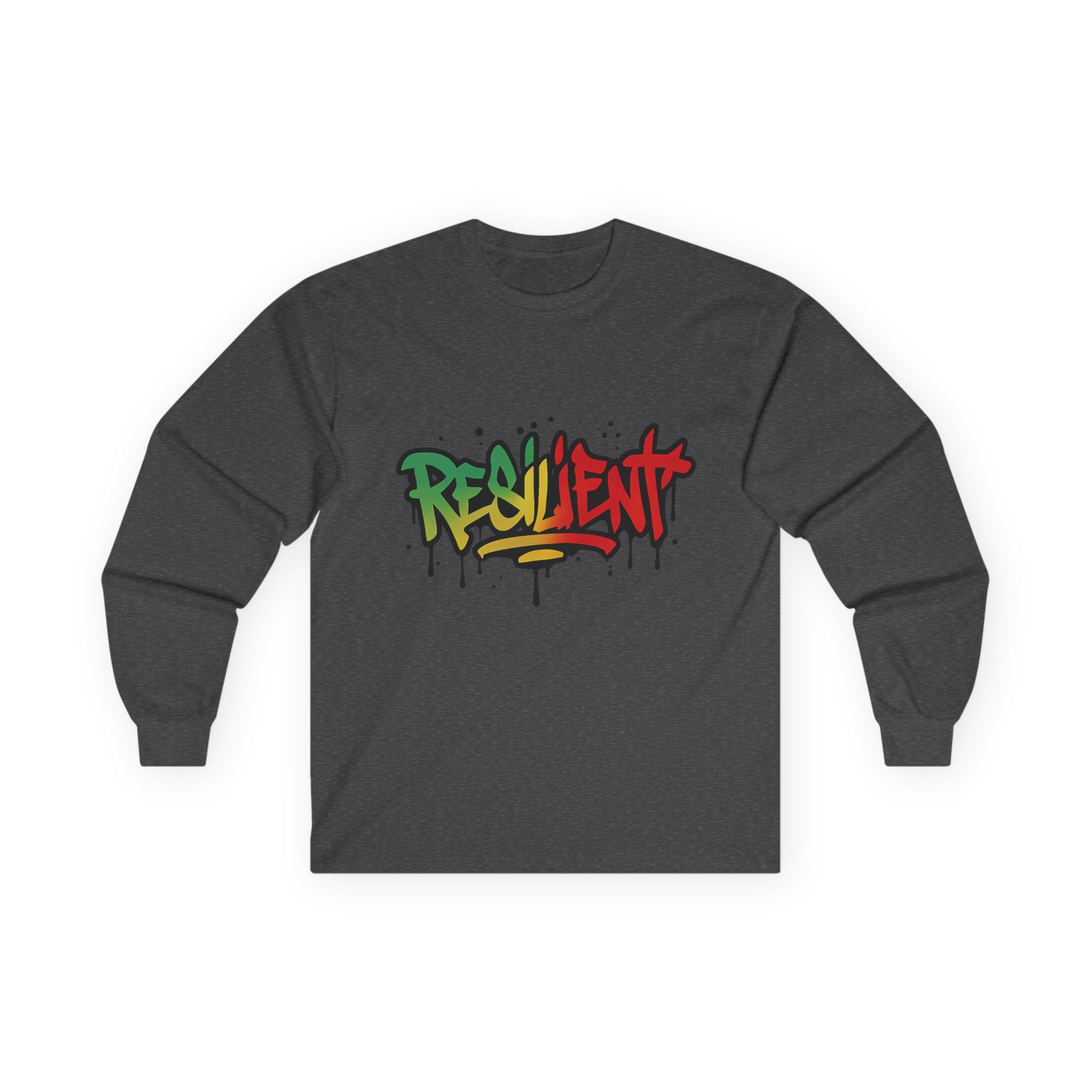 SHG Resilient Street Art Long Sleeve Tee | Unisex Graphic Shirt, Urban Wear, Gift for Creatives, Hip Hop Style, Positive Vibes