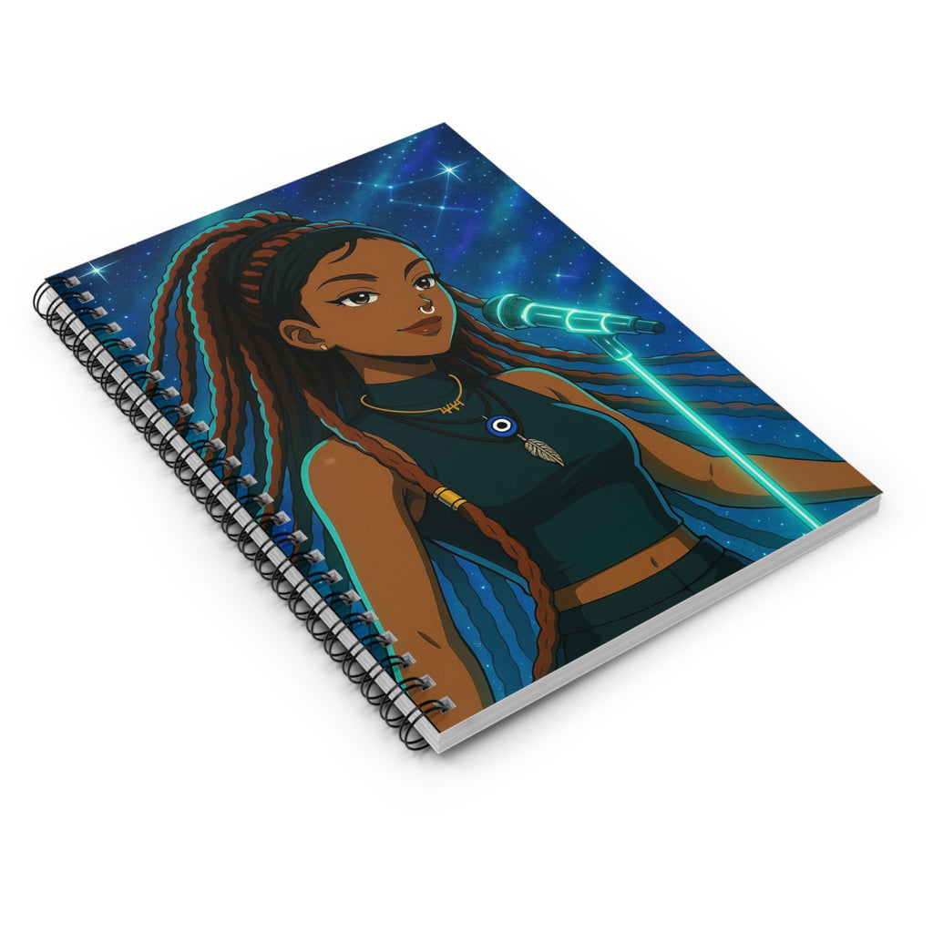 AURA Inspired Spiral Notebook - Ruled Line for Music Lovers
