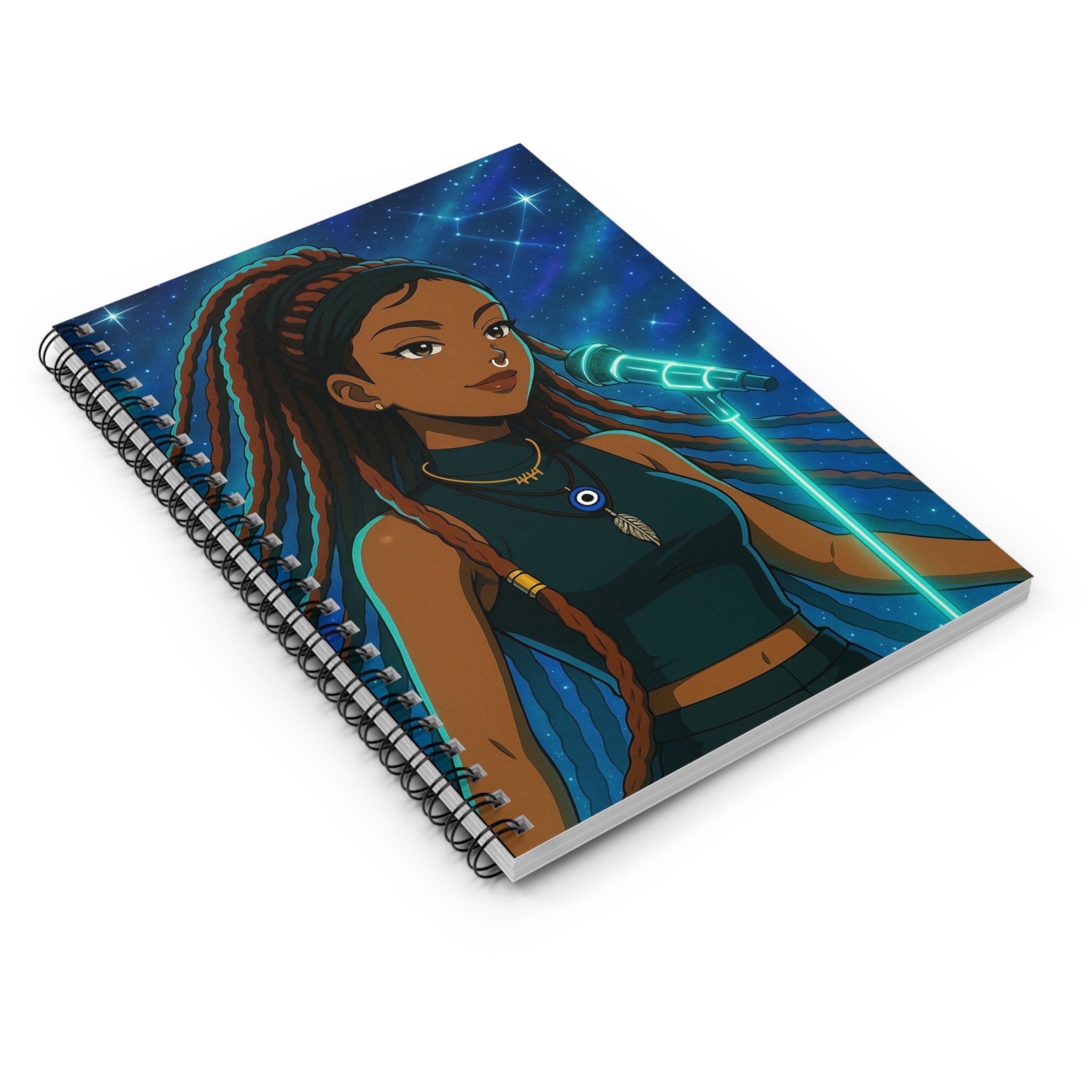 AURA Inspired Spiral Notebook - Ruled Line for Music Lovers