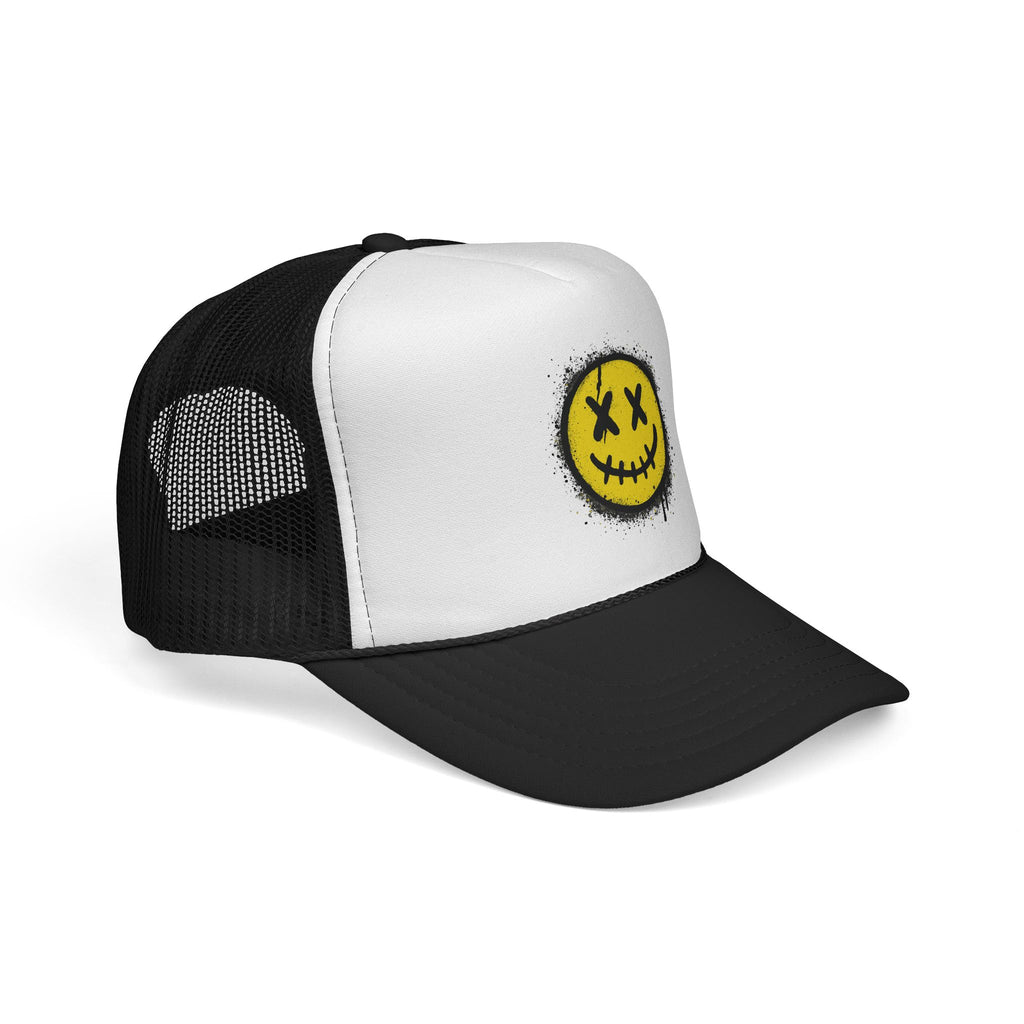 SHG Smiley Face Trucker Cap - Trendy Casual Hat for Festivals, Outdoor Events, Summer Fun, Gift for Friends, Streetwear Essential