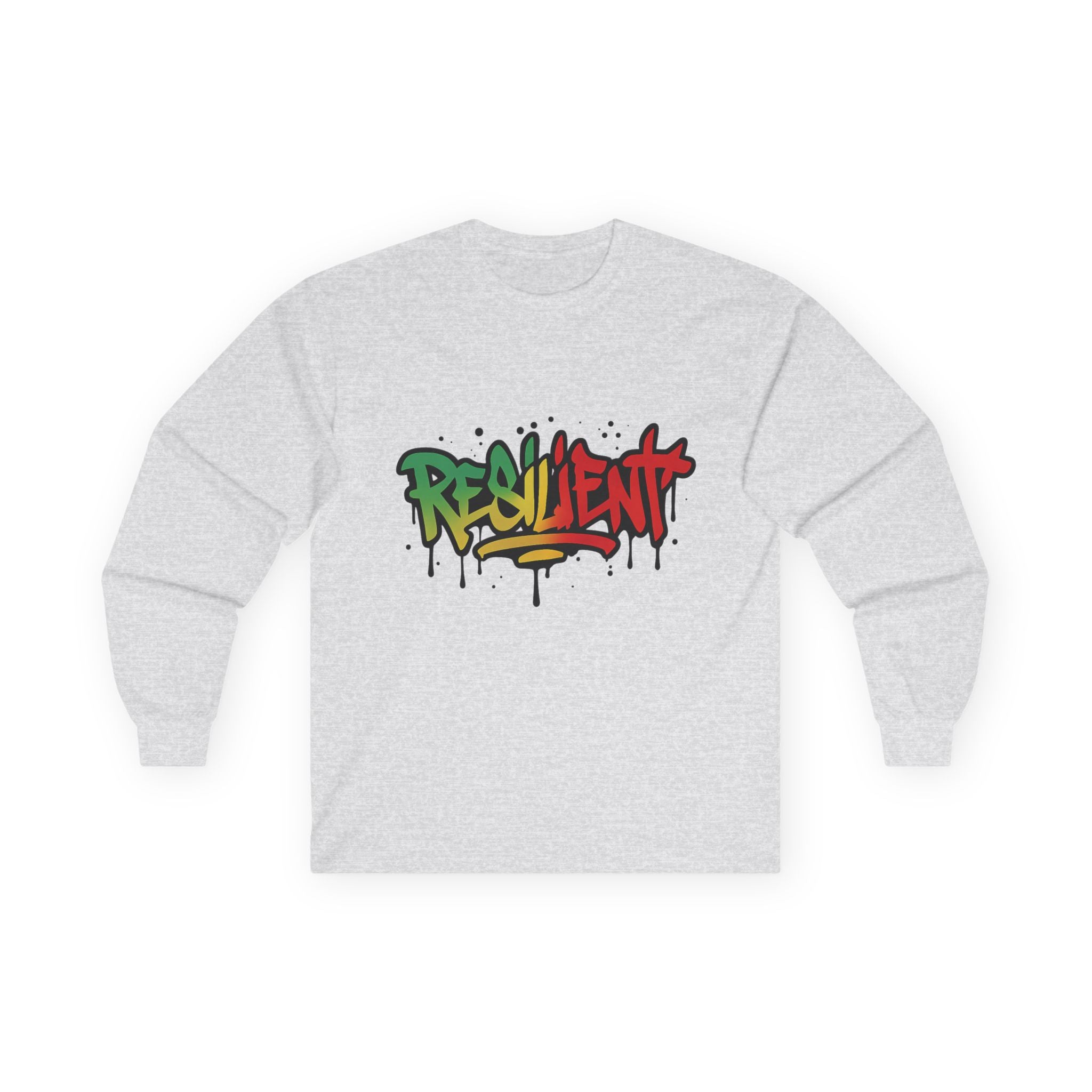 SHG Resilient Street Art Long Sleeve Tee | Unisex Graphic Shirt, Urban Wear, Gift for Creatives, Hip Hop Style, Positive Vibes