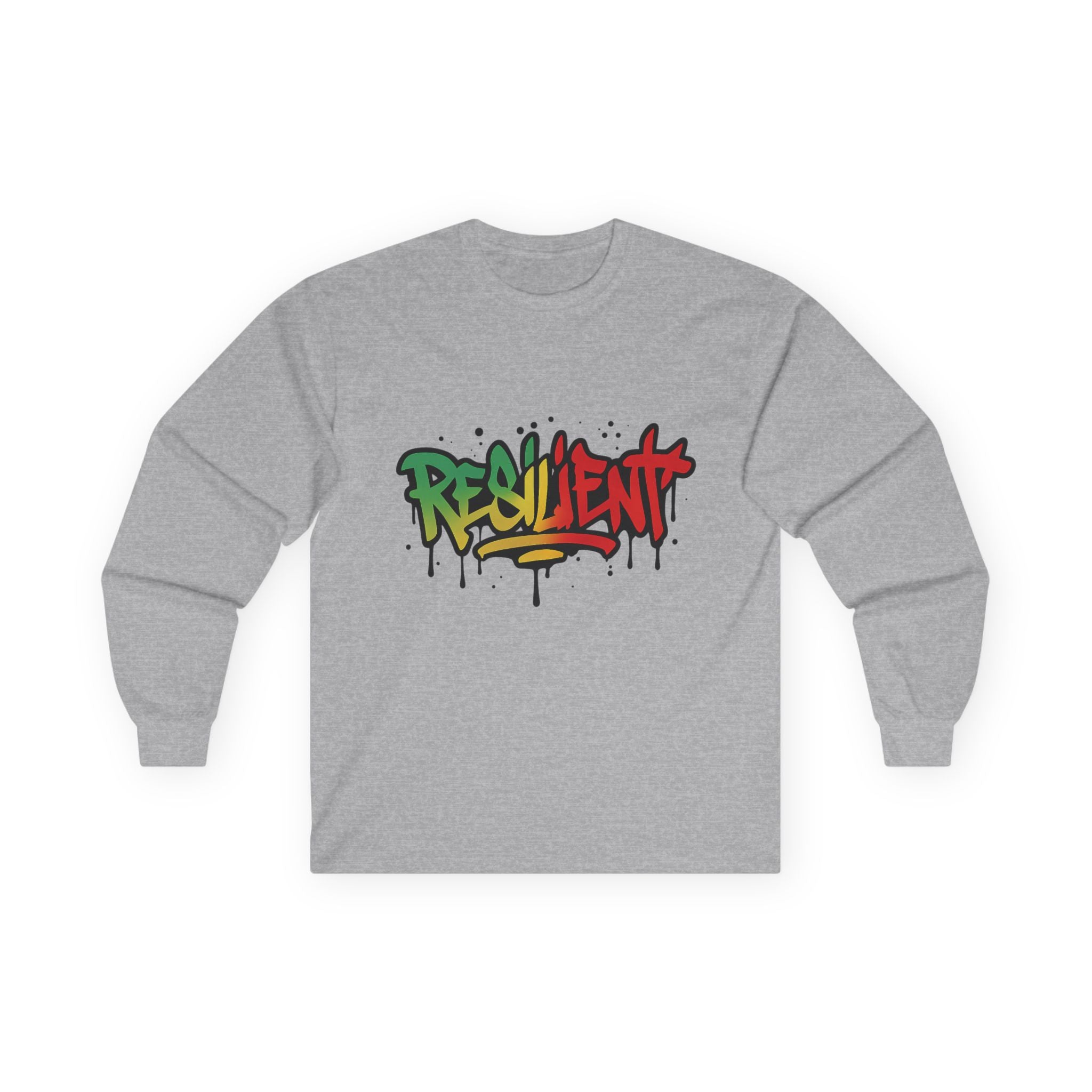 SHG Resilient Street Art Long Sleeve Tee | Unisex Graphic Shirt, Urban Wear, Gift for Creatives, Hip Hop Style, Positive Vibes