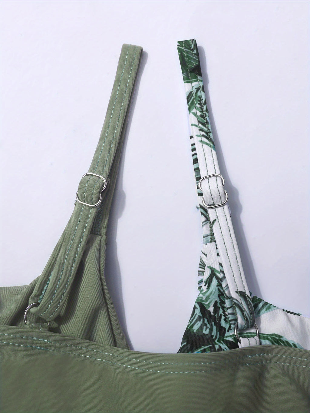 Toddle Girls Swimsuit, Bathing Suits 3 Piece Tropical Floral Twist Cross Bikini Sets Girls' Swimwear With Cover Up Skirt