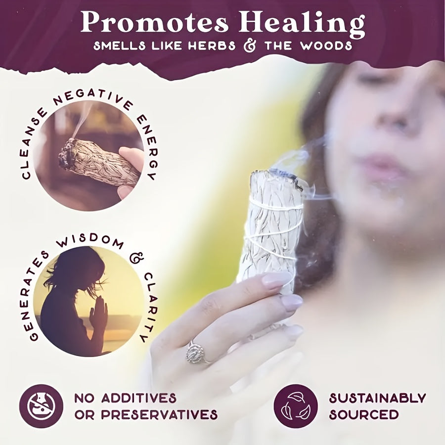 Sage Aromatherapy Cleaning Set, Sage Incense Sticks, Peruvian Holy Wood, Dragon Blood Grass, Cedar Sticks, Abalone Shell Cleaning Set, Gift Set