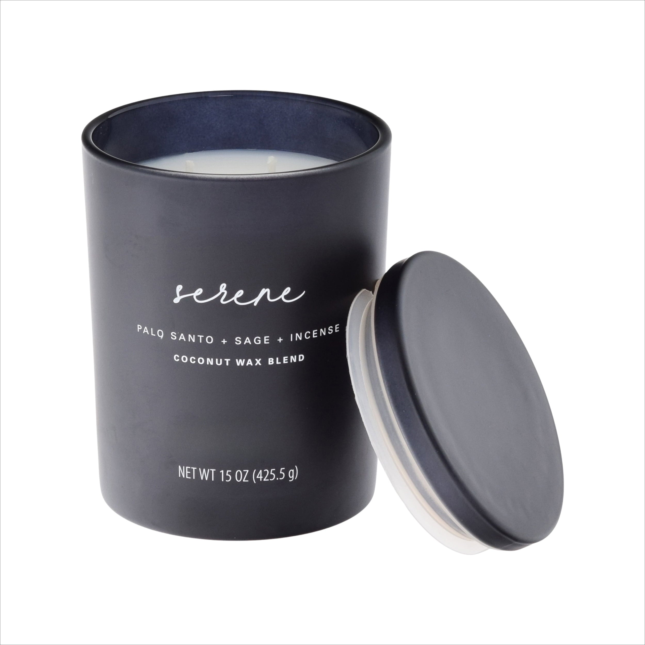 Serene (Palo Santo + Sage + Incense) Scented 2-Wick 15oz Spa Jar Candle