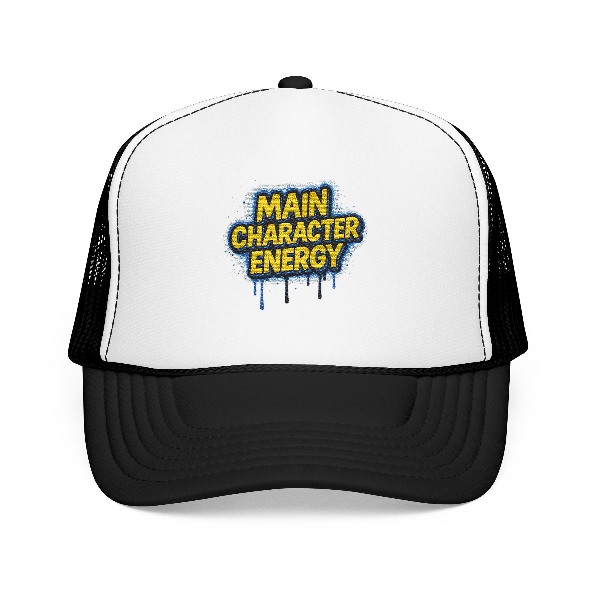 SHG Main Character Energy Foam Trucker Hat — Embroidered Statement Cap