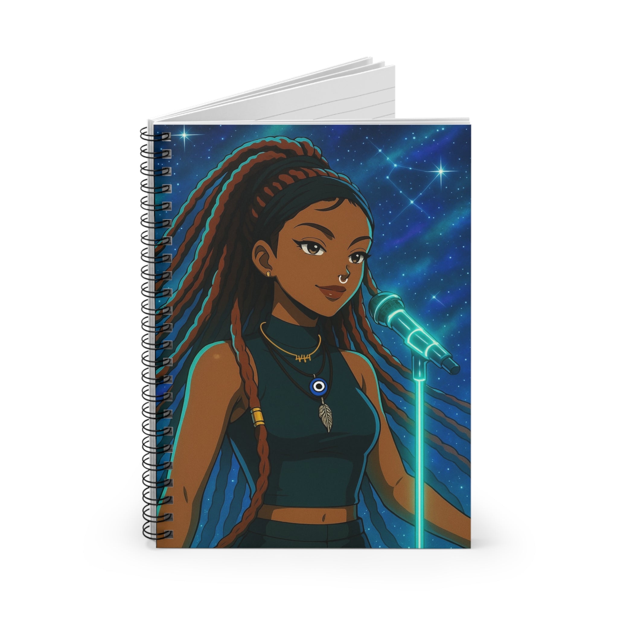 AURA Inspired Spiral Notebook - Ruled Line for Music Lovers