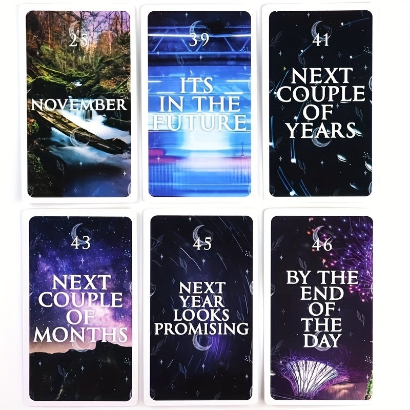 60 Cards, Mysterious Time Oracle Cards, Casual Party Board Game