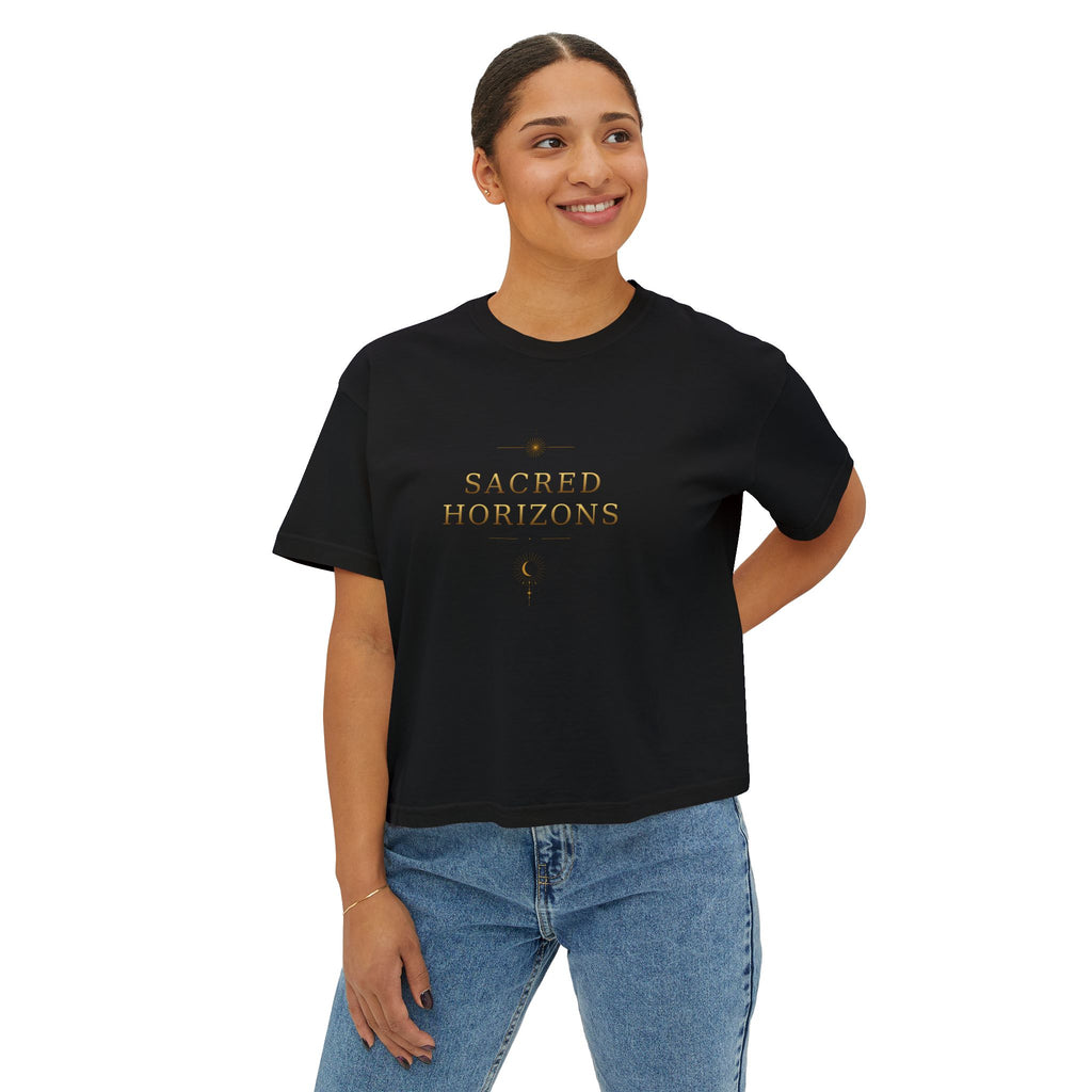 'Sacred Horizons' Crop T‑Shirt