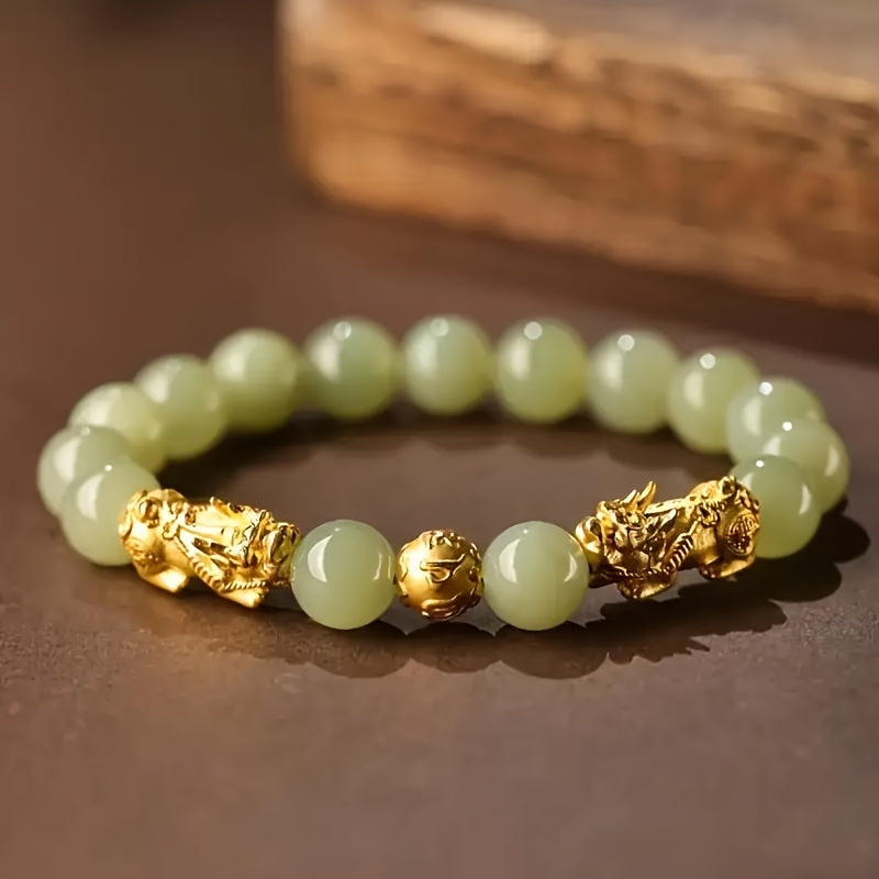Prosperity Pixiu Hand Chain & Lucky Crystal Bracelet Jewelry Gift - Full of Prosperity and Strength, Bring Peace and Good Luck - Sparkling Imitation Crystal Jewelry - The Perfect Gift for Relatives