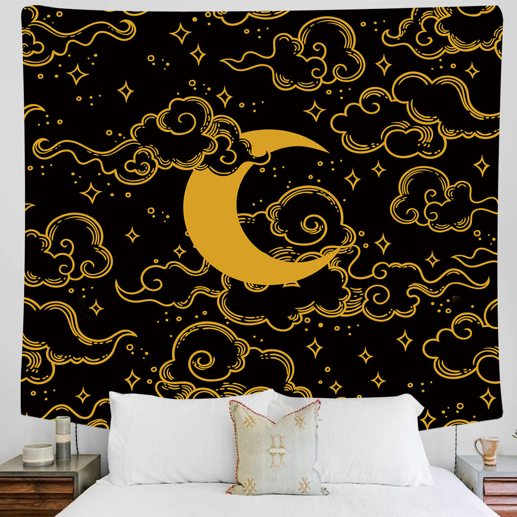 Moon Night Sky Star Tapestry Wall Hanging Decoration