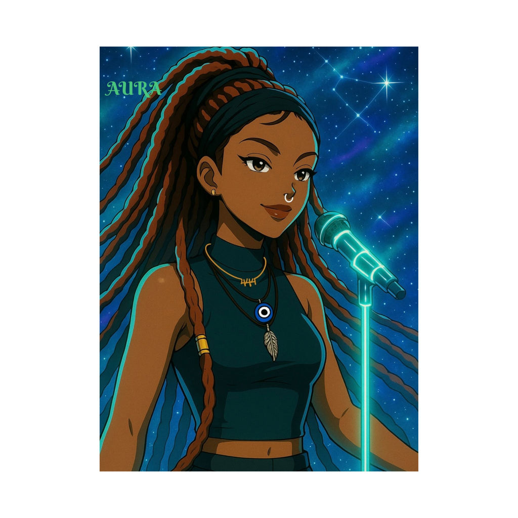 Aura Inspired Vertical Poster - Music Vibes Art Print