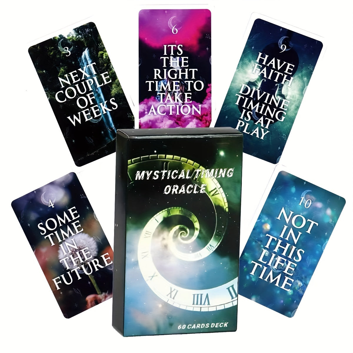 60 Cards, Mysterious Time Oracle Cards, Casual Party Board Game