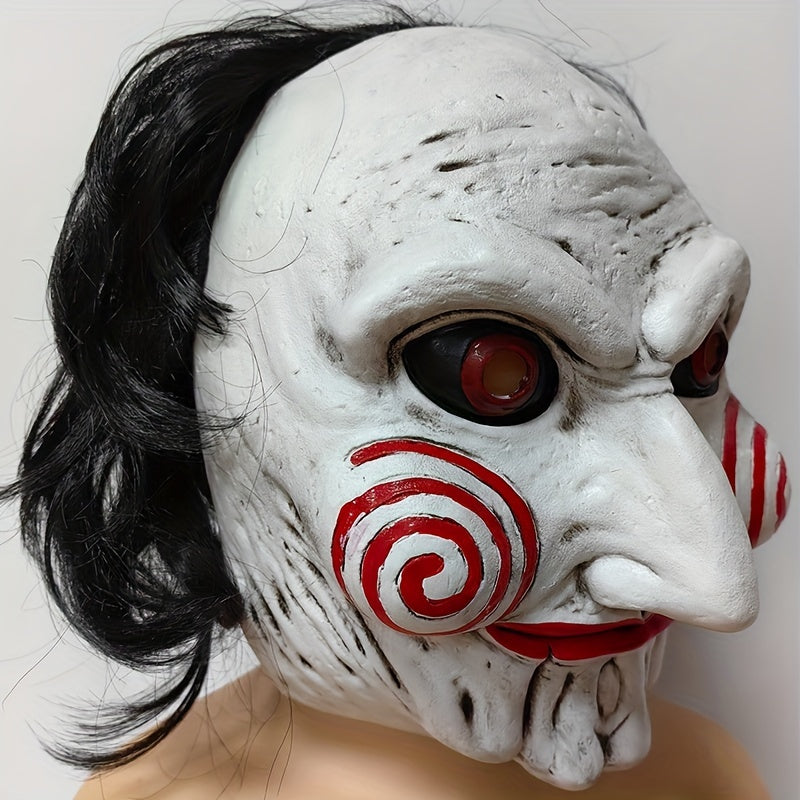 1pc, Halloween Scare Latex Head Mask, Performance Props, Holiday Party Decorations, Stage Performance Props, Face Mask, Cosplay Mask, Events Cosplay Props, Party Supplies, Halloween Decorations, Horror Decor, Cool Decor, Scen