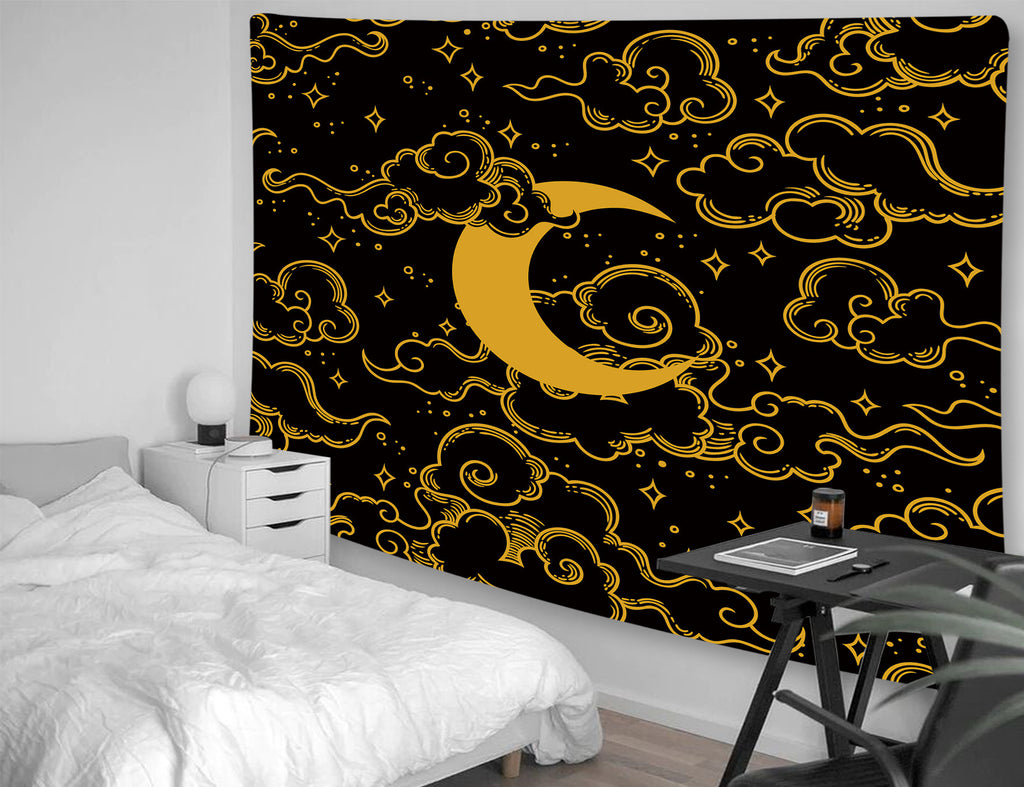 Moon Night Sky Star Tapestry Wall Hanging Decoration