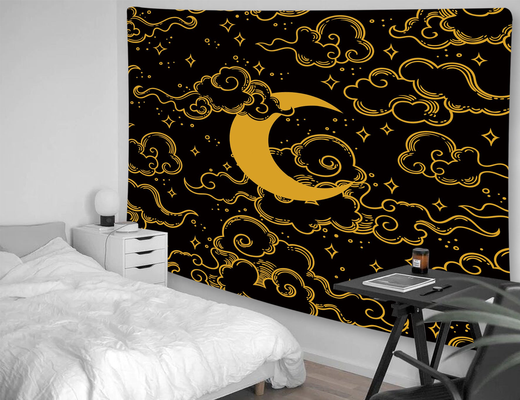 Moon Night Sky Star Tapestry Wall Hanging Decoration