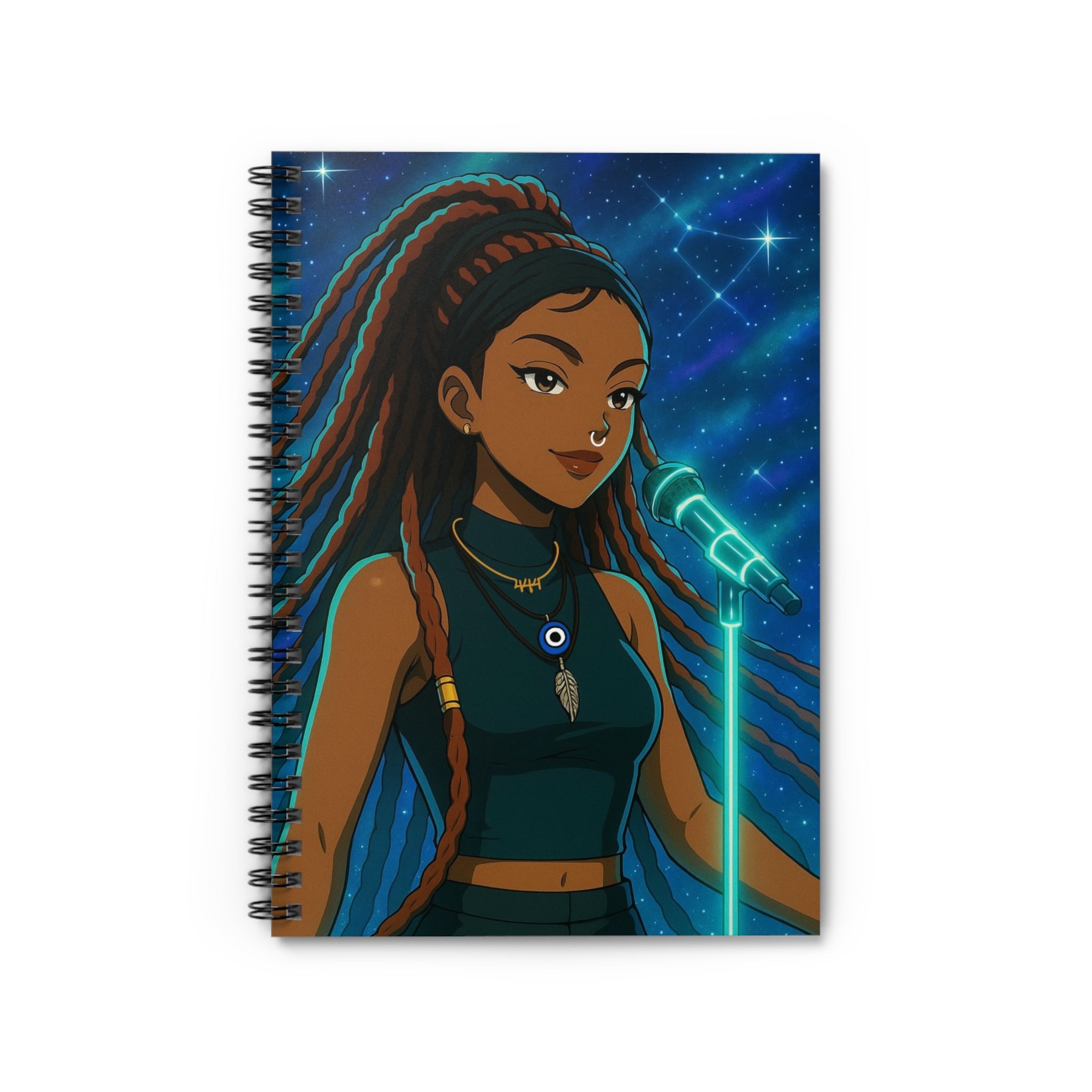 AURA Inspired Spiral Notebook - Ruled Line for Music Lovers
