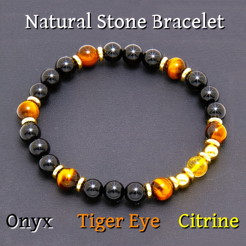 Natural Stone Bracelet Natural Stone Crystal Bracelet for Men and Women Birthday Gifts, Thanksgiving Gifts, Christmas Gifts Jewelry Accessories For Family And Friend