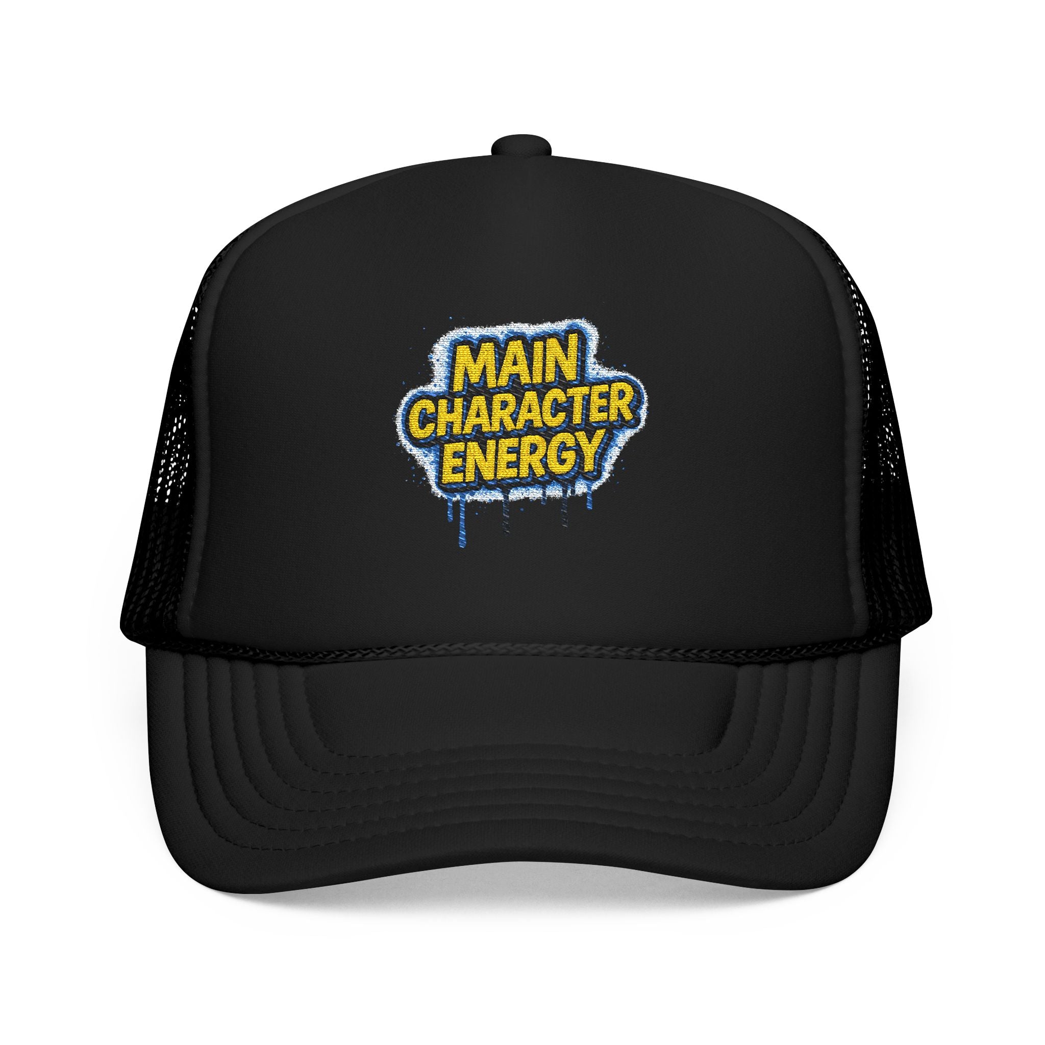 SHG Main Character Energy Foam Trucker Hat — Embroidered Statement Cap