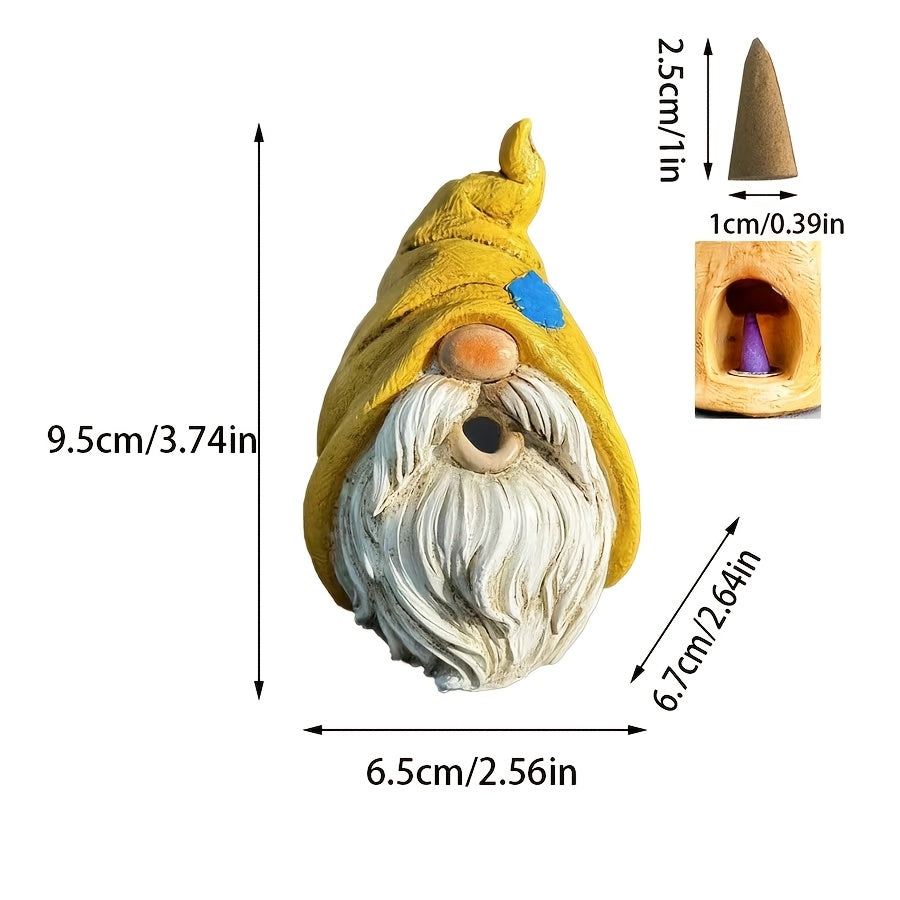 Whimsical Elf Smoking Pipe Figurine with Clip - Resin, Home Decor Accent, No Incense Included - Ideal for Fantasy Lovers