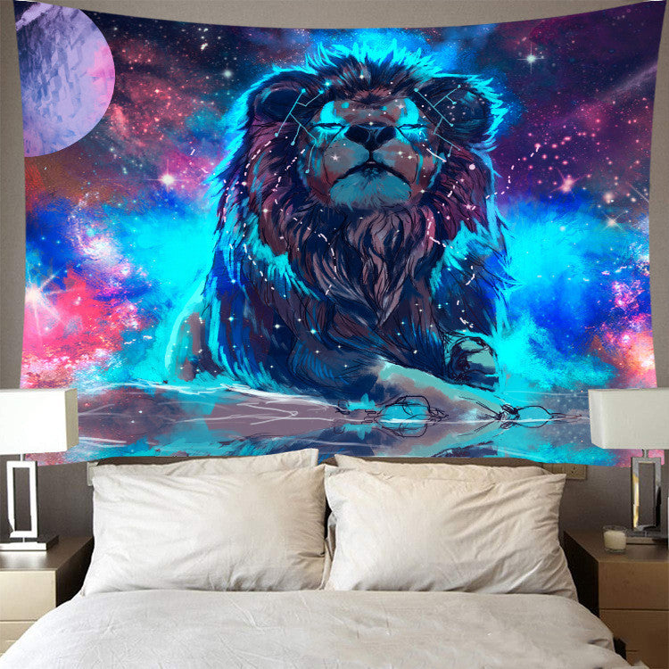 Animal Lion Tapestry Polyester Background Cloth