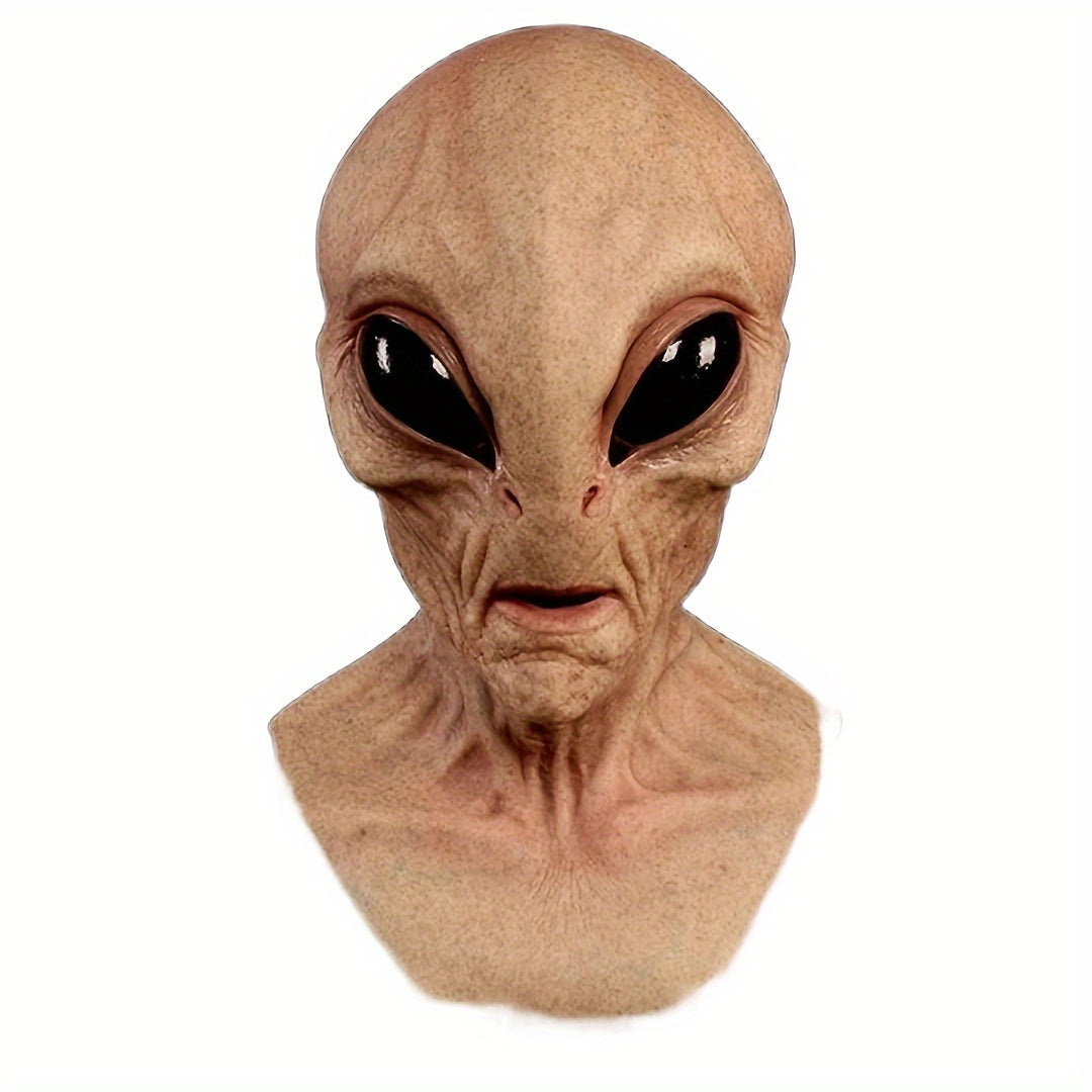 1pc Men's Halloween COS Alien Headgear, Short Video Shooting Mask Props, COS Halloween Alien Mask