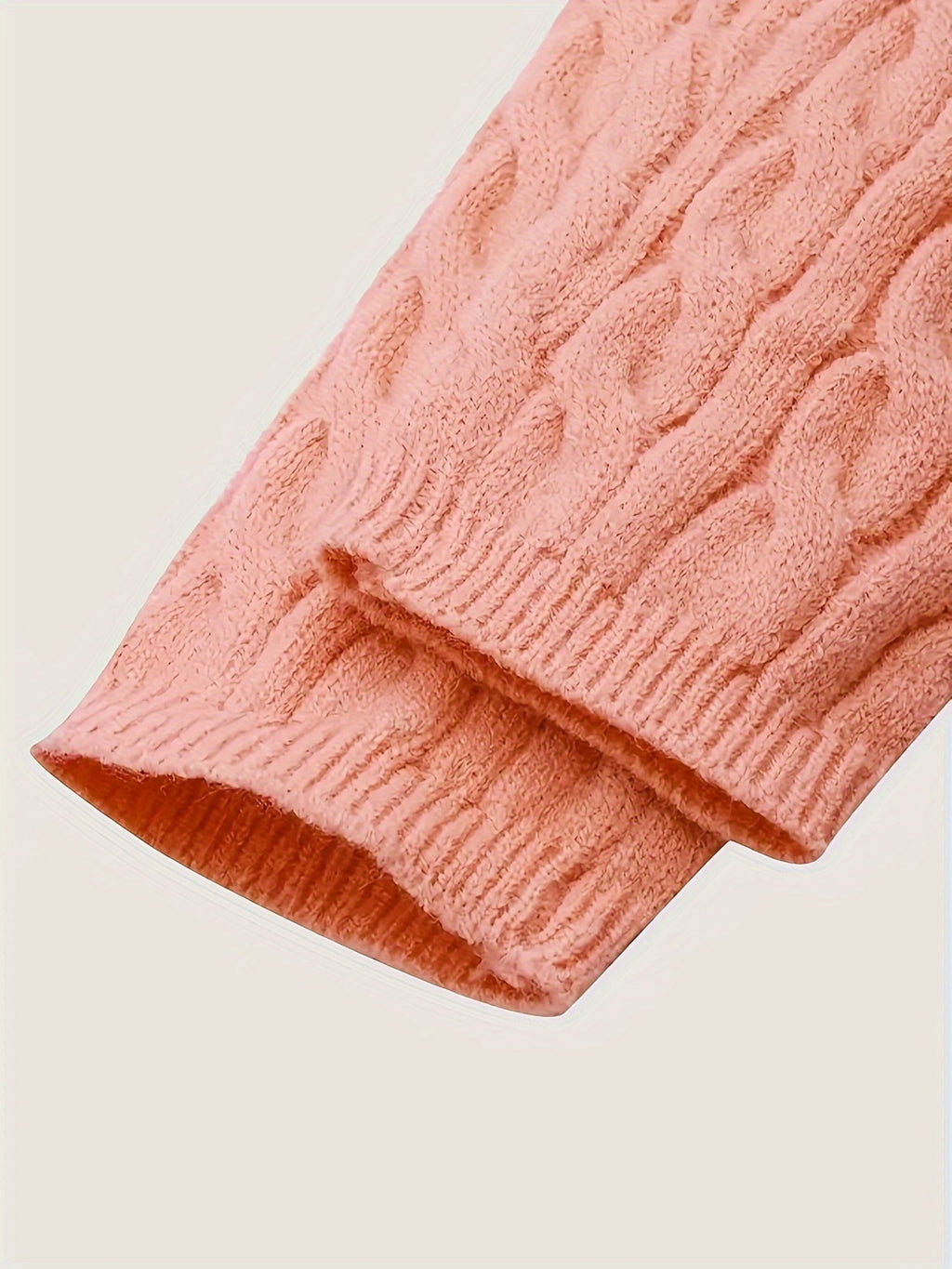 Solid Knitted Two-piece Set, Long Sleeve Zip Up Hooded Cardigan & Elastic Waist Pants Outfits, Women's Clothing