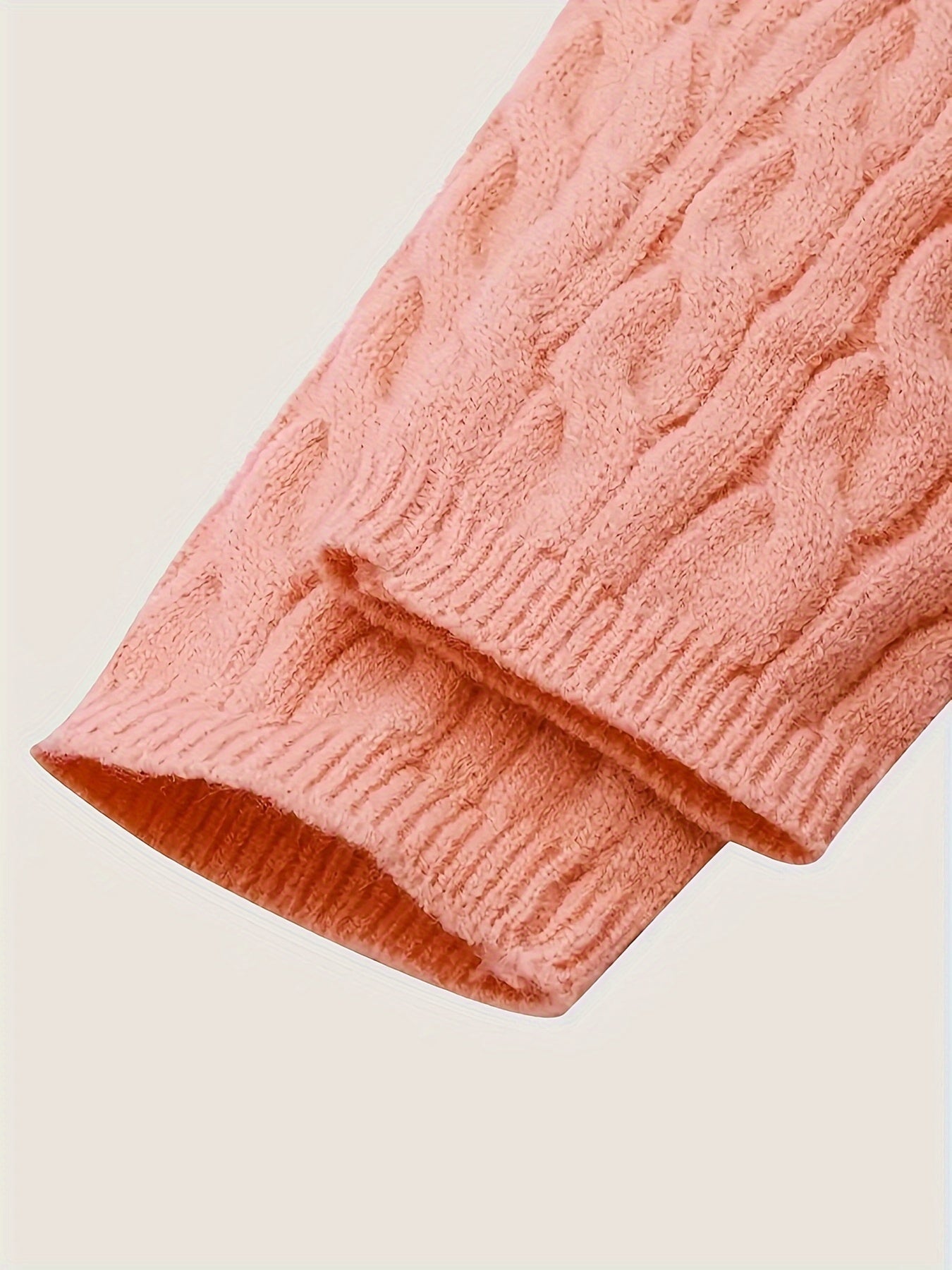 Solid Knitted Two-piece Set, Long Sleeve Zip Up Hooded Cardigan & Elastic Waist Pants Outfits, Women's Clothing