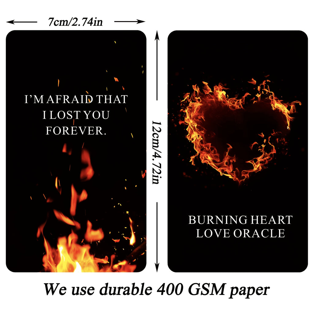 Burning Heart Love Oracle Cards Deck, Twin Flame Oracle Cards, Oracle Deck Help You Gain Insight Into What The Person Is Thinking Or Trying To Communicate With You, Christmas Present