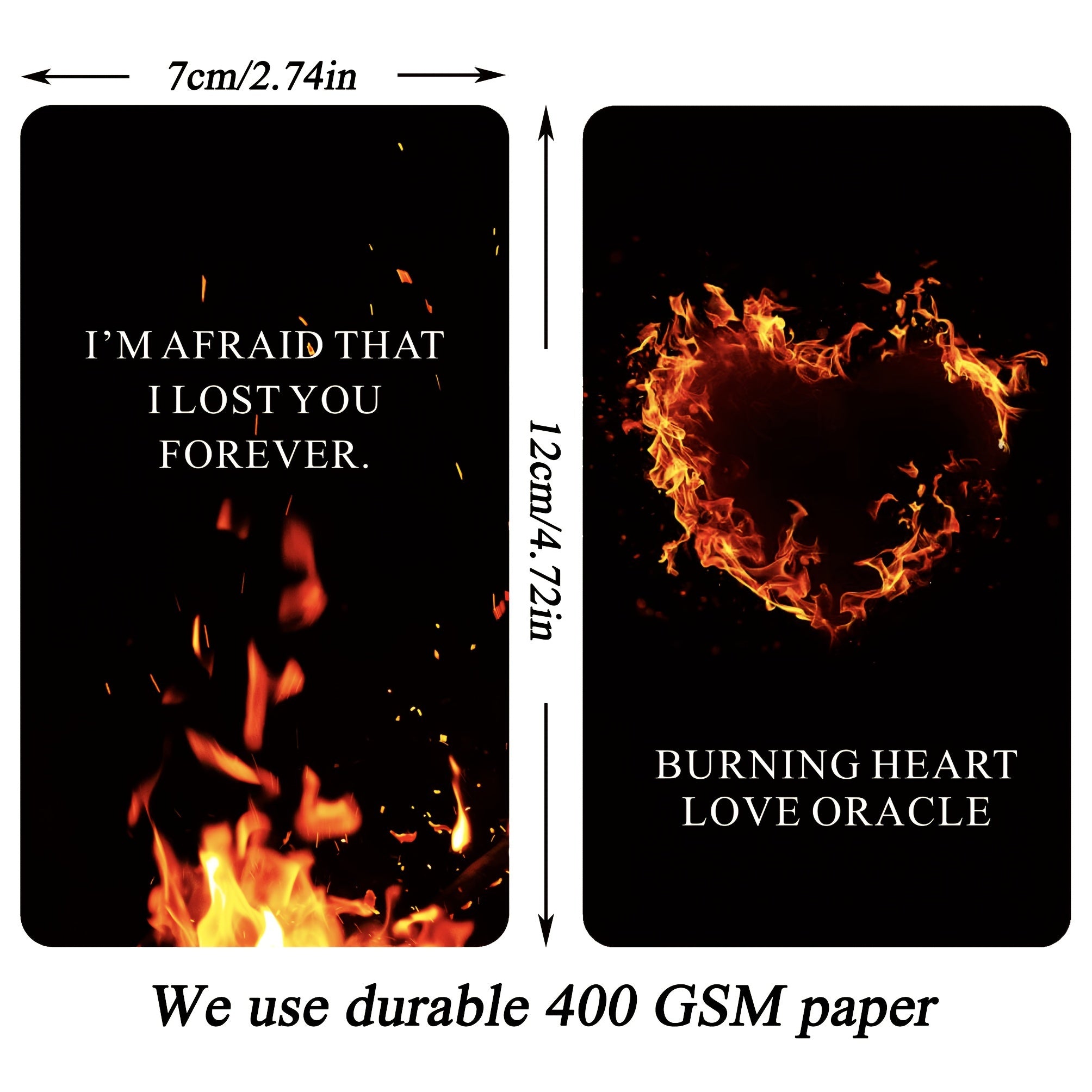 Burning Heart Love Oracle Cards Deck, Twin Flame Oracle Cards, Oracle Deck Help You Gain Insight Into What The Person Is Thinking Or Trying To Communicate With You, Christmas Present