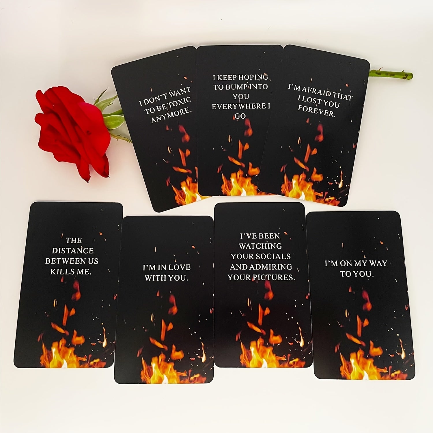 Burning Heart Love Oracle Cards Deck, Twin Flame Oracle Cards, Oracle Deck Help You Gain Insight Into What The Person Is Thinking Or Trying To Communicate With You, Christmas Present