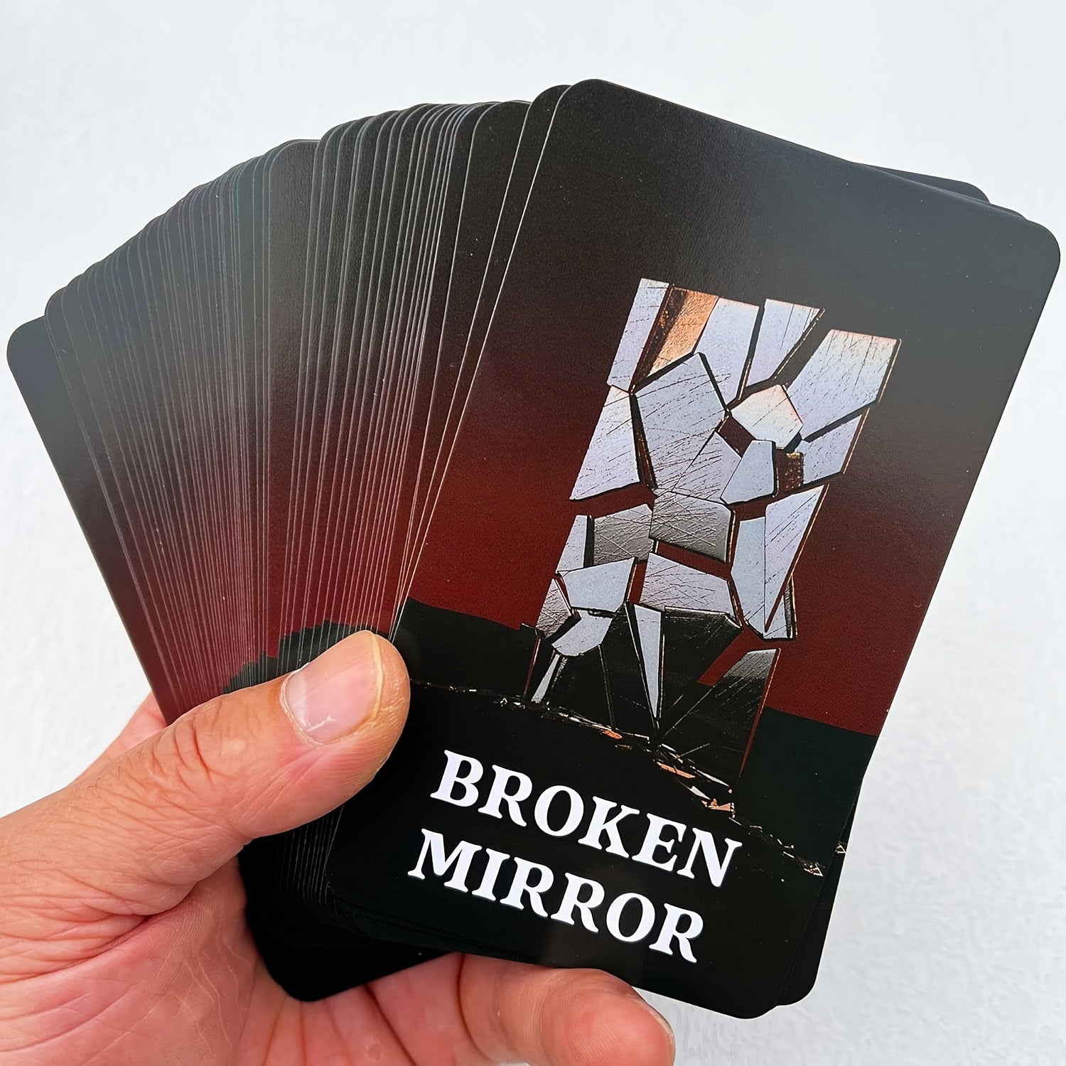 Broken Mirror Oracle Cards Deck for Love & Relationships | Divination Tarot Card Set with Guide | Psychic Soulmate Readings & Fortune Telling | Card Stock Material, 14+ Accessory for Beginners