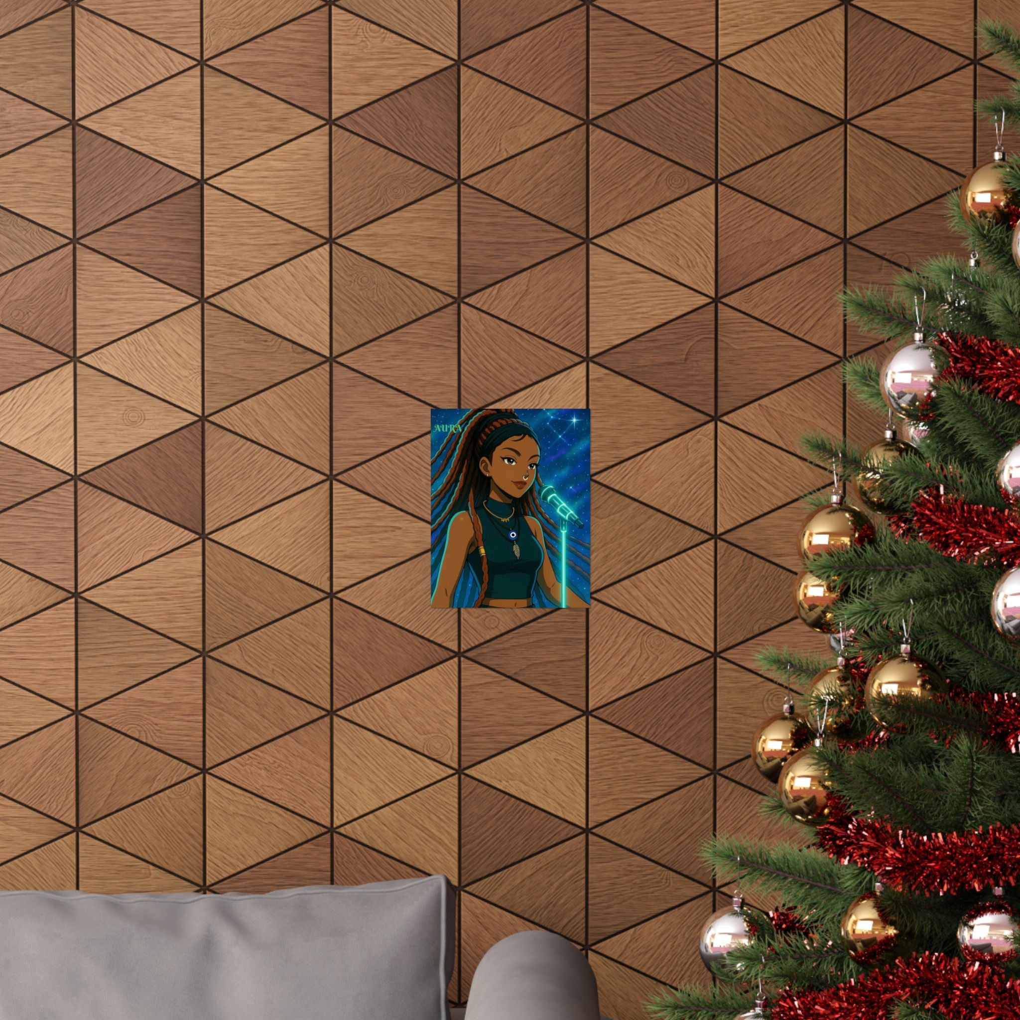 Aura Inspired Vertical Poster - Music Vibes Art Print