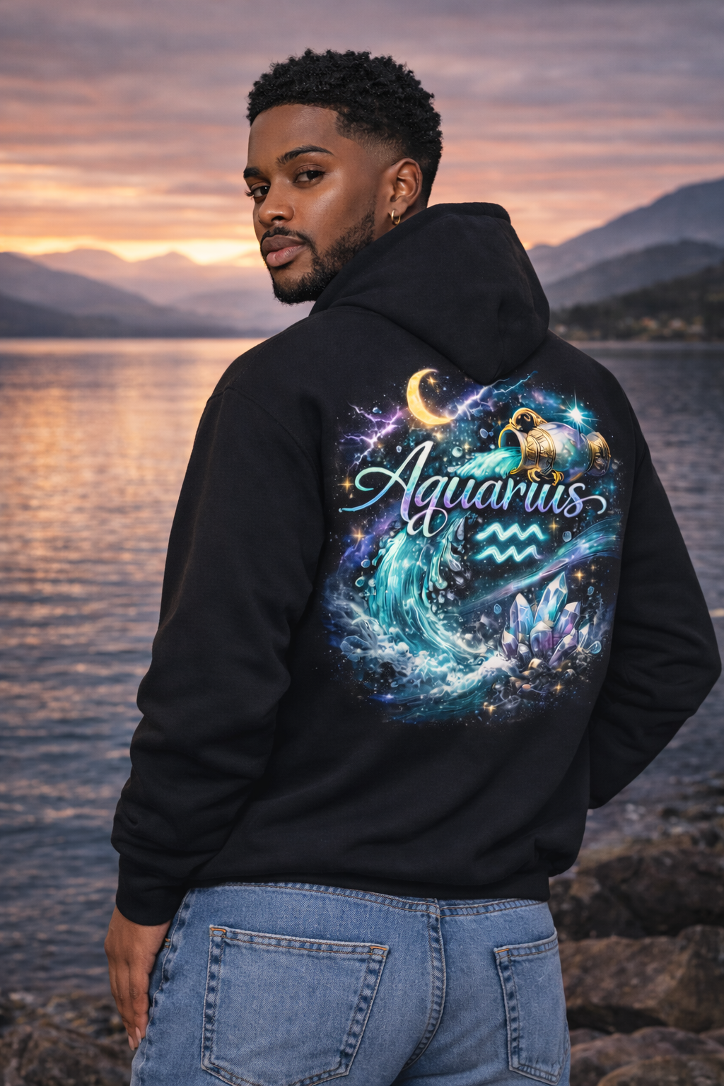 ♒ Aquarius Season Hoodie - Mystical Air Energy