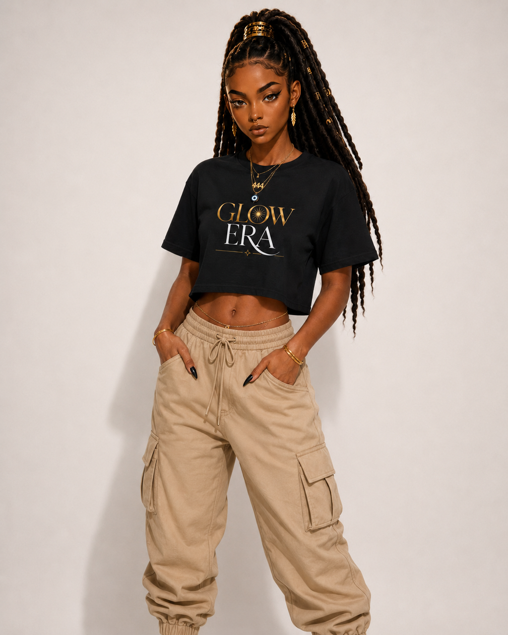 'Glow Era' Crop T‑Shirt
