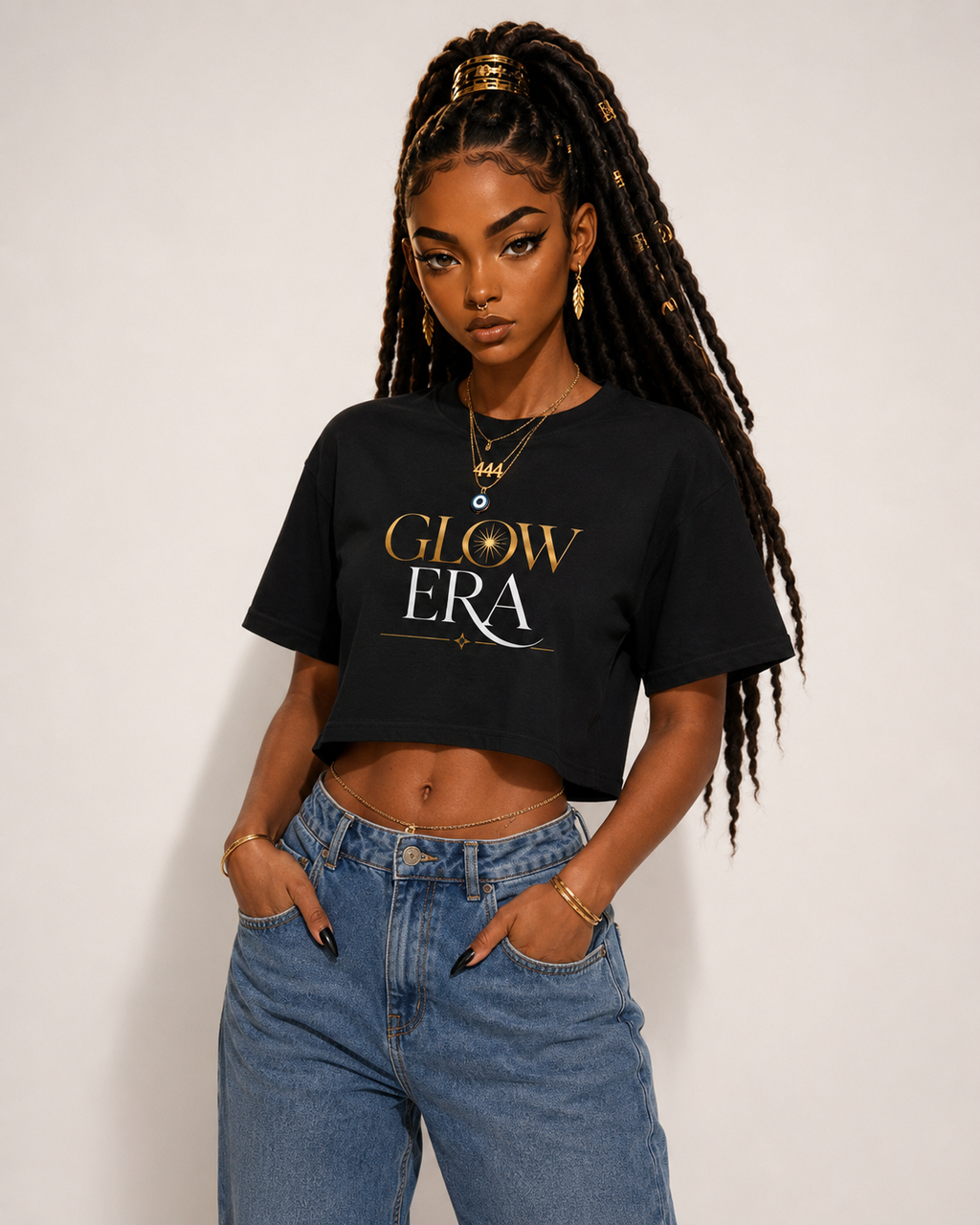'Glow Era' Crop T‑Shirt