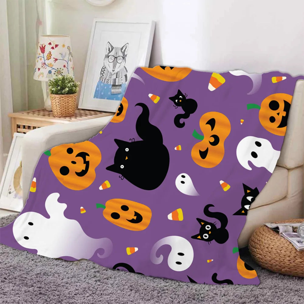 Wholesale Dropshipping Orange Reversible Knitted Throw Winter Flannel Blankets for Year-Round Home Use