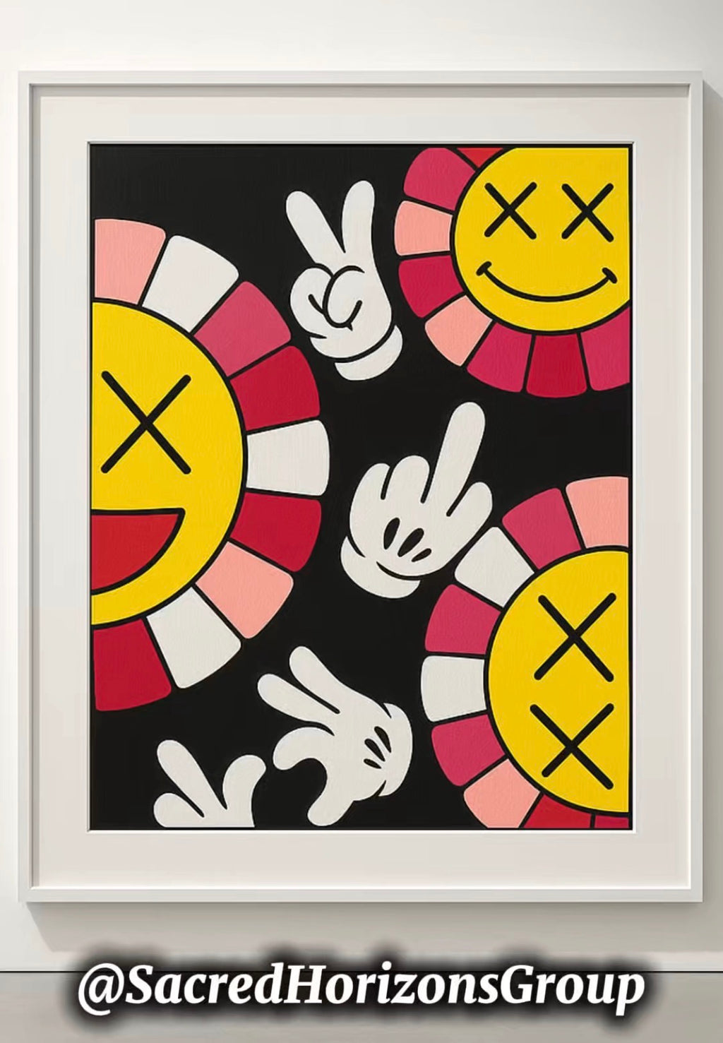 SHG Smiley Bloom – Modern Pop Art Acrylic Painting