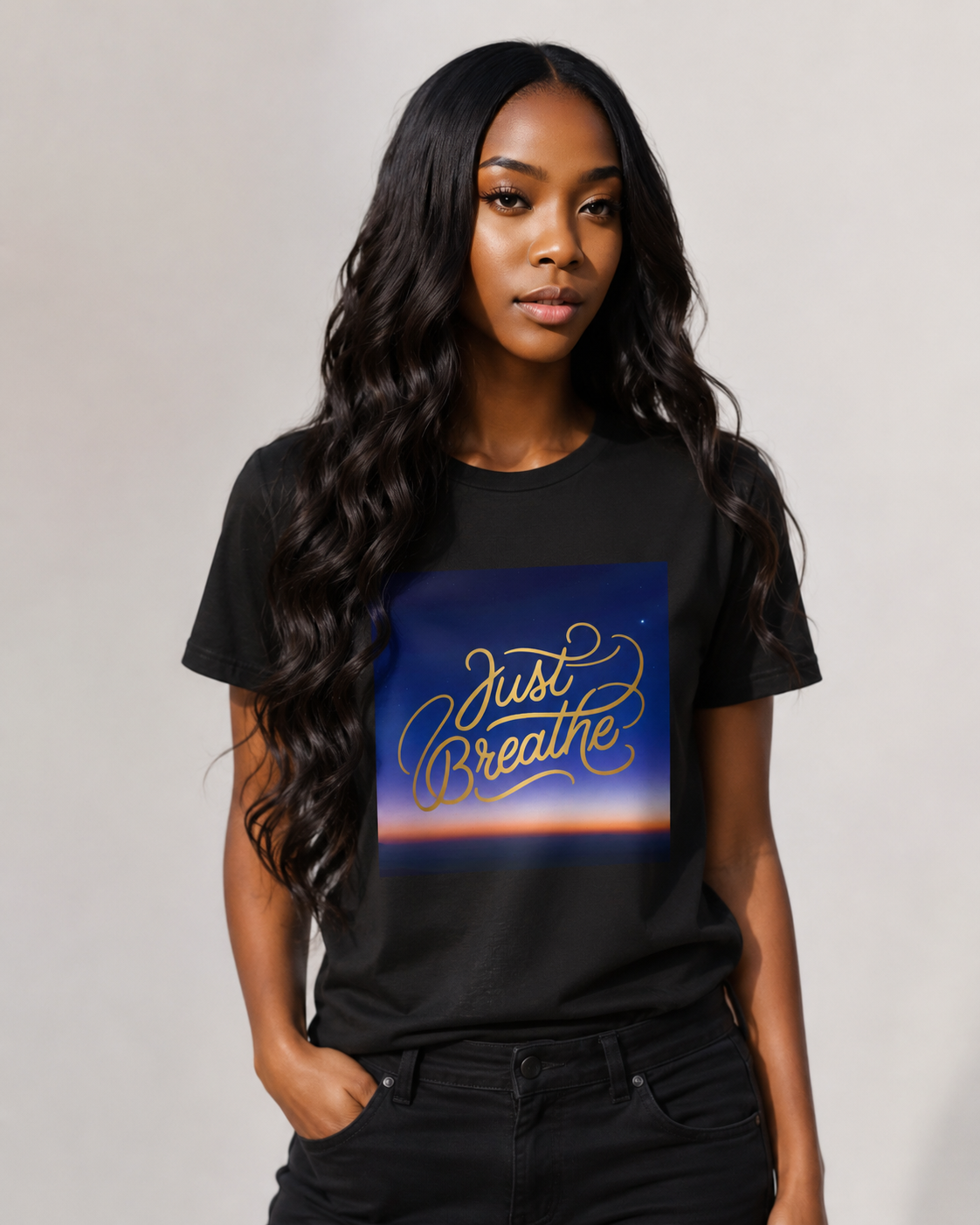 Just Breathe Relaxation Graphic T-Shirt